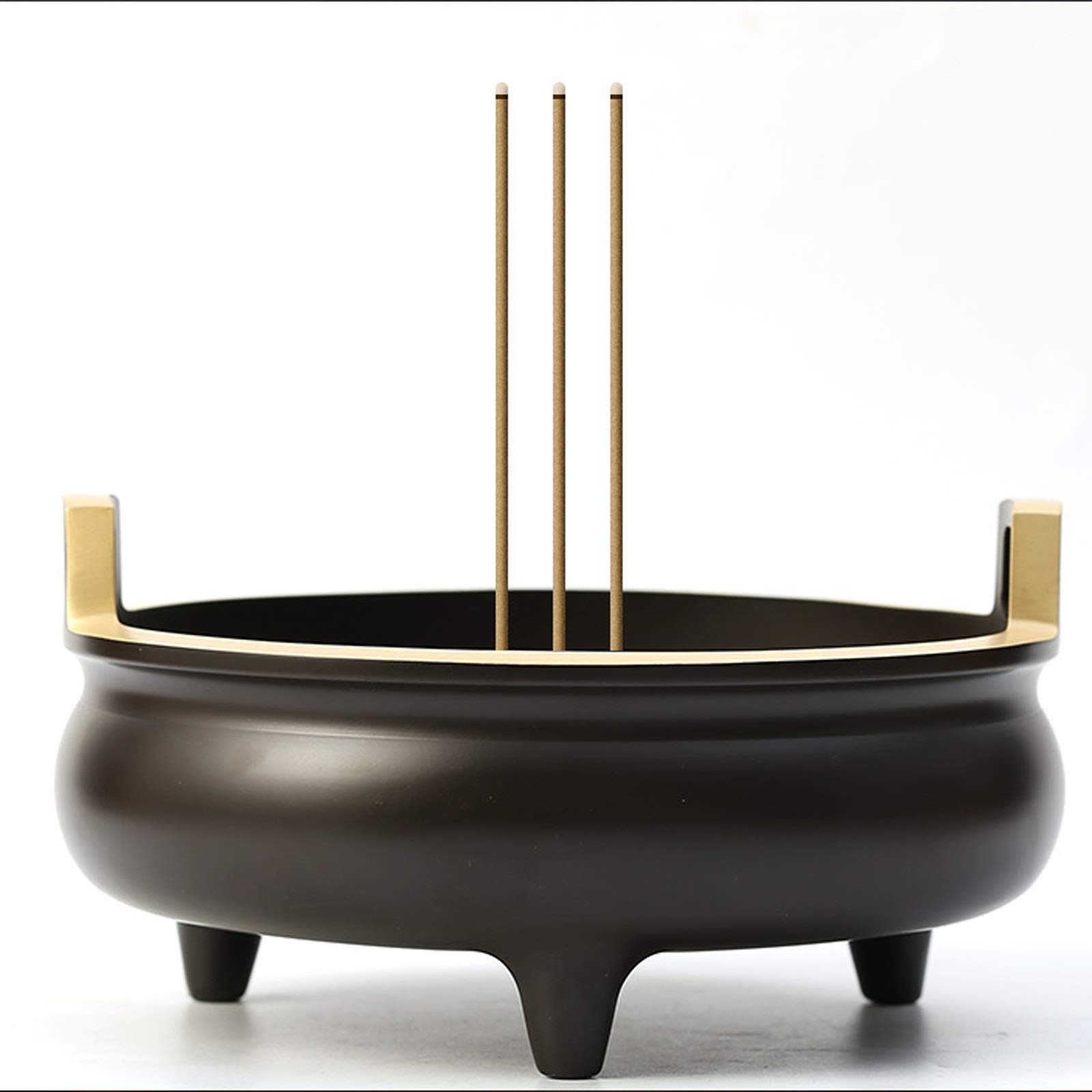 Räuchergefäß Halter Handgemachte Art Weihrauchbrenner, Weihrauchhalter, Zen Dekor, Wohnkultur, Raumdekor, reines Kupfer Räucherstäbchenhalter (Color : B)