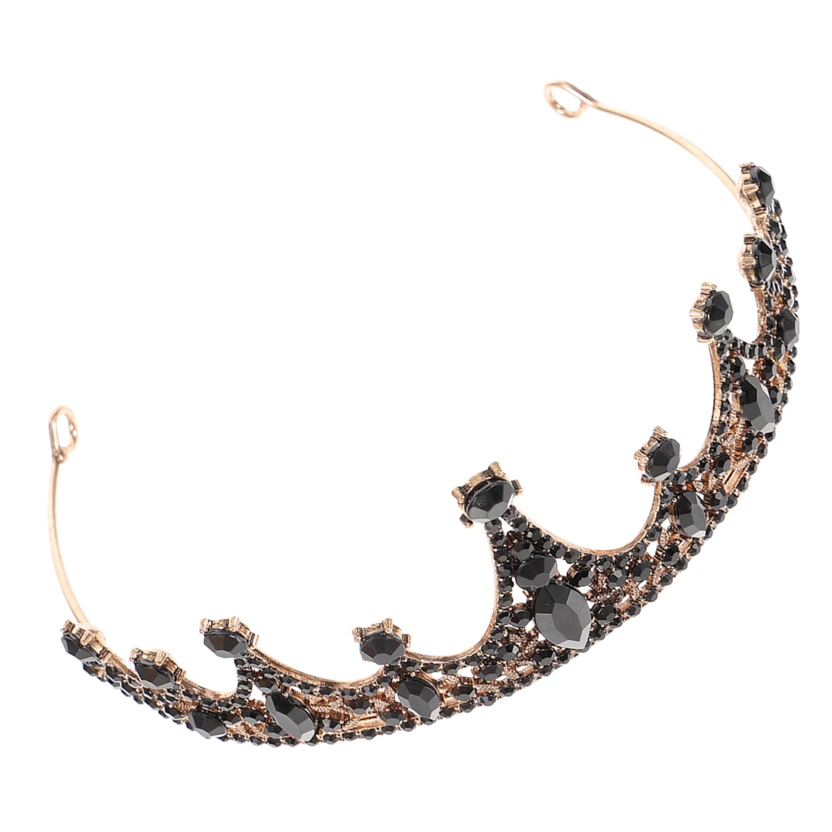 minkissy 2 Piezas Diadema Barroca Barroca De Diamantes De Imitación De Flores Tiara Enjoyada Barroco Reina De Cristal Antiguo Novia Cristal Aleación