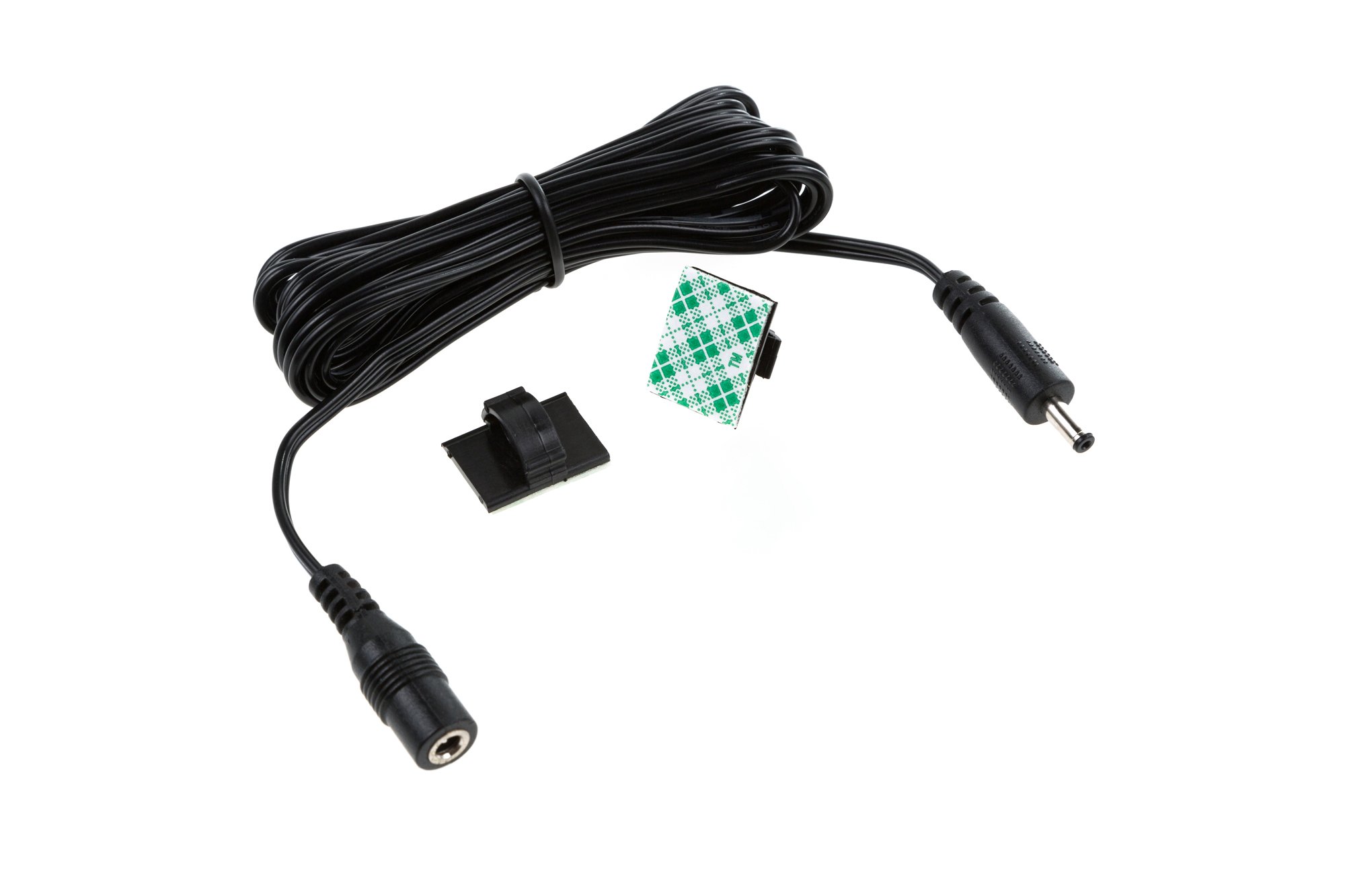 EShine Extension Cable - Male to Female, 3.5mm x 1.35mm, for LED Under Cabinet Lighting with Wire Clips (3.3ft, Black)