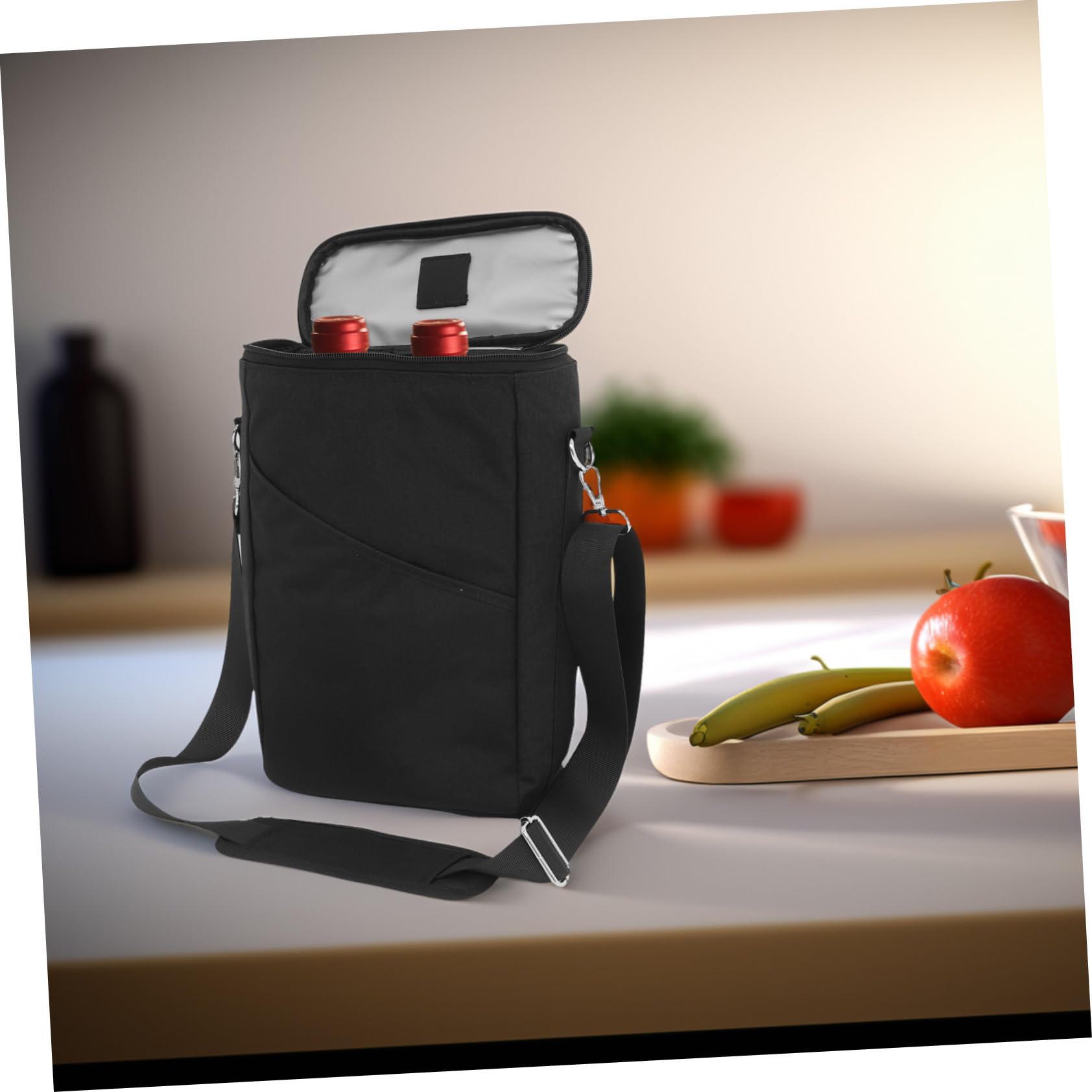 Borsa Termica per Vino Donna con Tracolla Regolabile Isolante e Antigoccia Portabottiglie Riutilizzabile per Viaggi Feste e Picnic Elegante