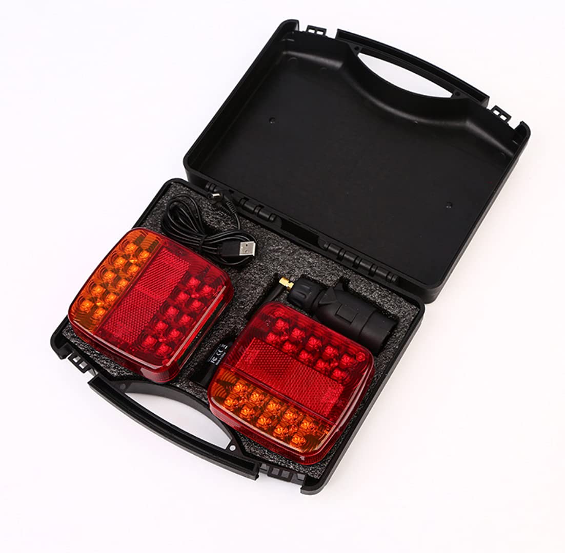 J/J Kit Fanali Posteriori Led Wireless Calamita Senza Fili Luci Omologati 5 Funzioni