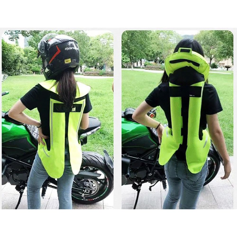MHysa Męska kamizelka z poduszką powietrzną, kamizelka ratunkowa, kurtka motocyklowa, odblaskowa kamizelka z poduszką powietrzną do motocrossu, rozmiar S–3XL