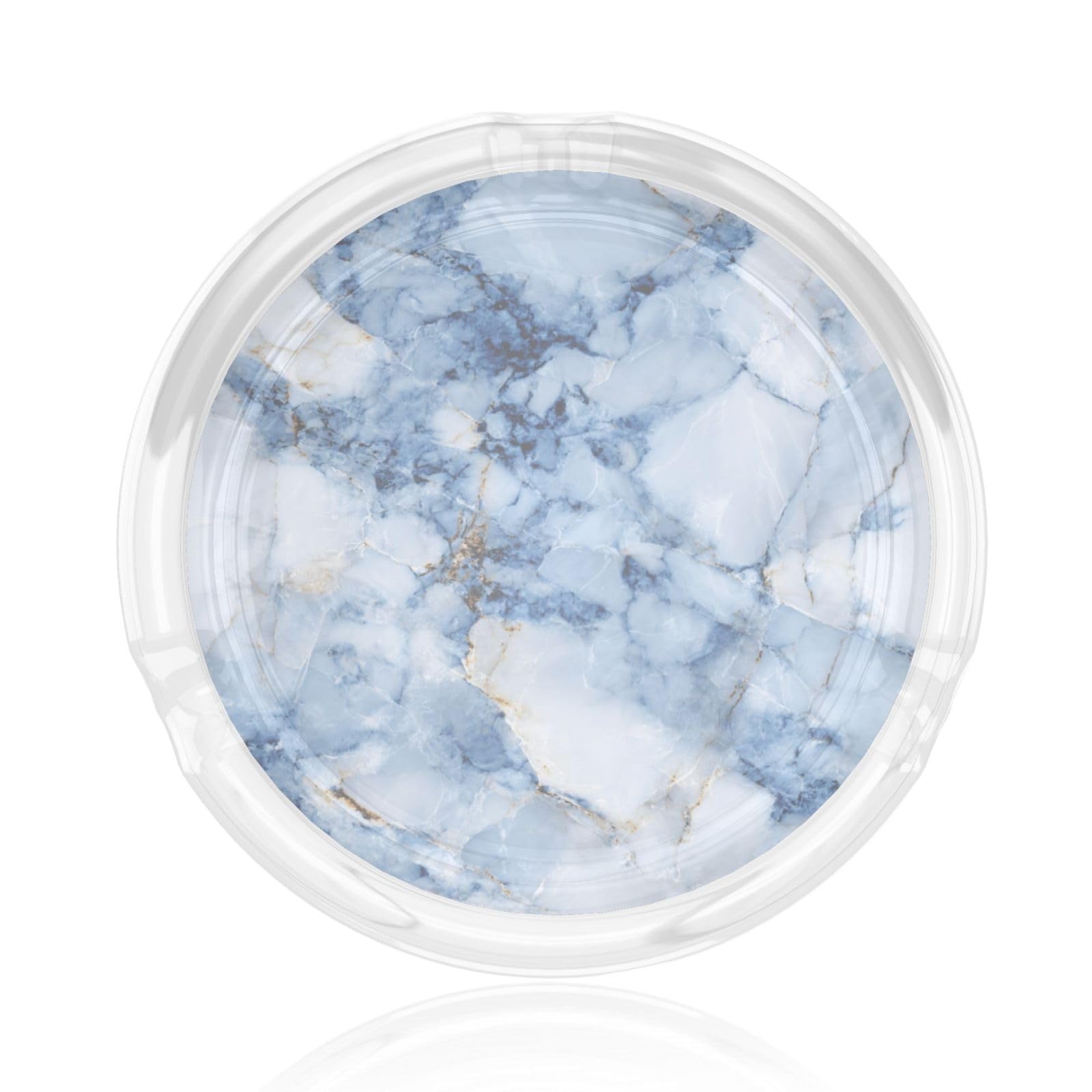 White Blue Luxury Marble Glass Ashtray For Cigarettes Ash Trays Case For Home Office Decor