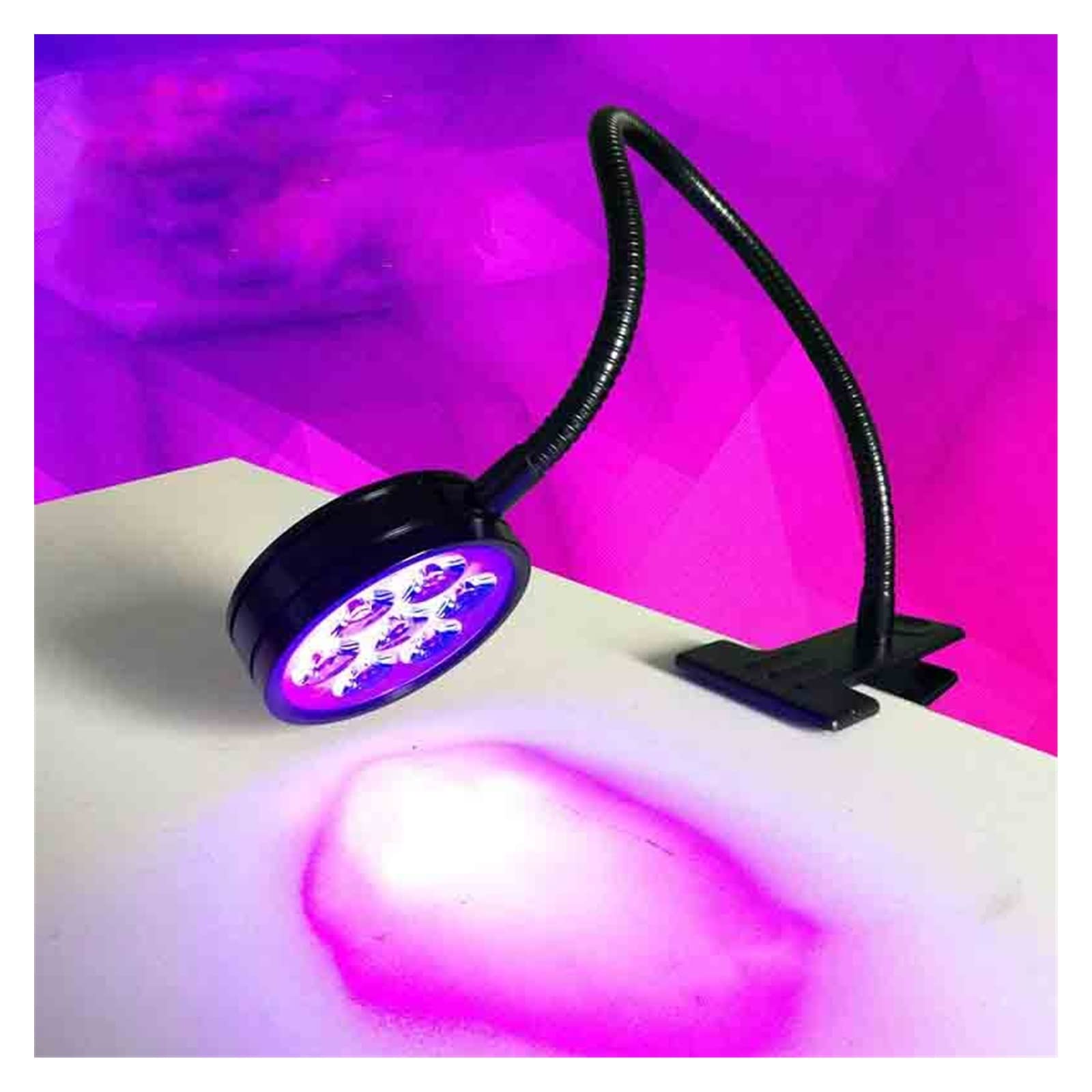 UV-Lichtbox, 70 W Clip-on UV-Lampe Grünes Öl Schattenlose Klebetinte Handy-Wartungslampe Banknotenprüfung UV-Klebstoffhärtung,UV-Harzhärtungslampe(365nm)