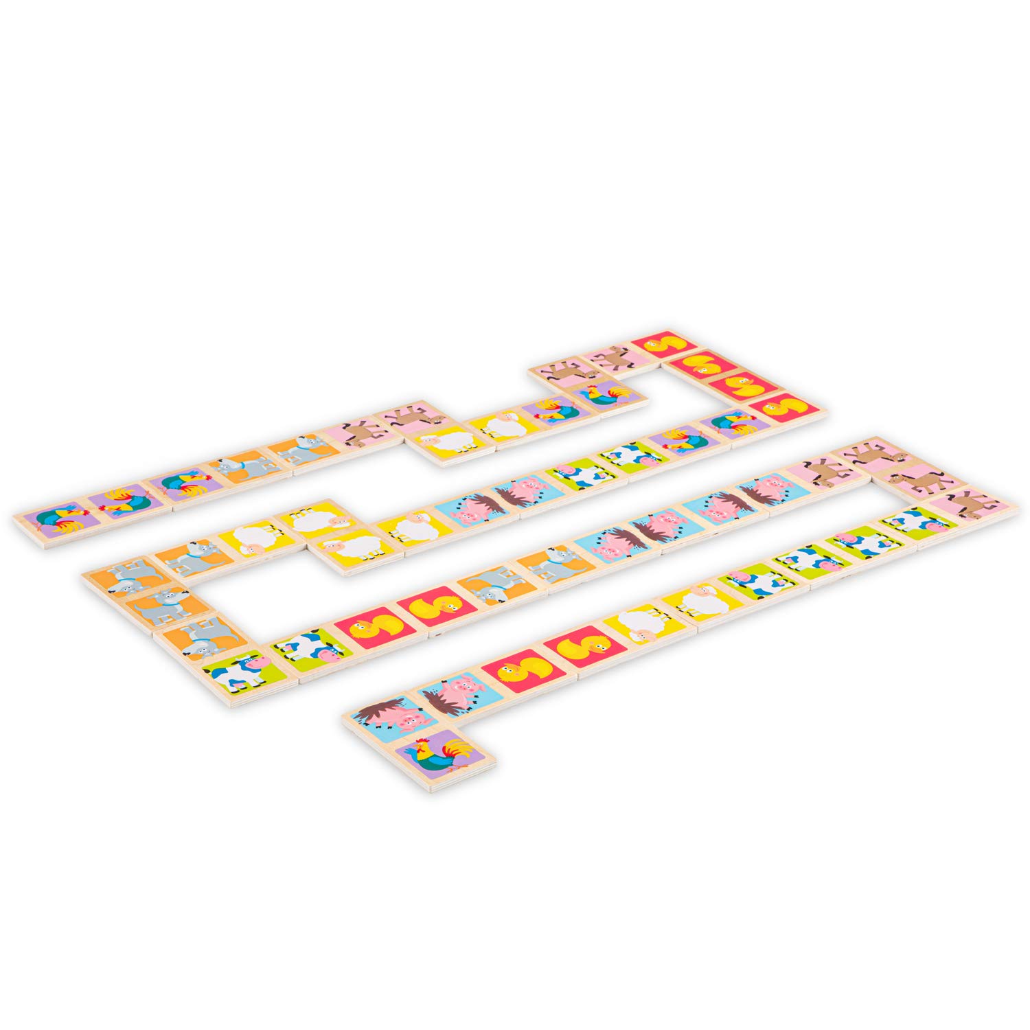 Dal Negro Legno con Scatola Giochi da Tavolo Domino/Shangai, Multicolore, 53817
