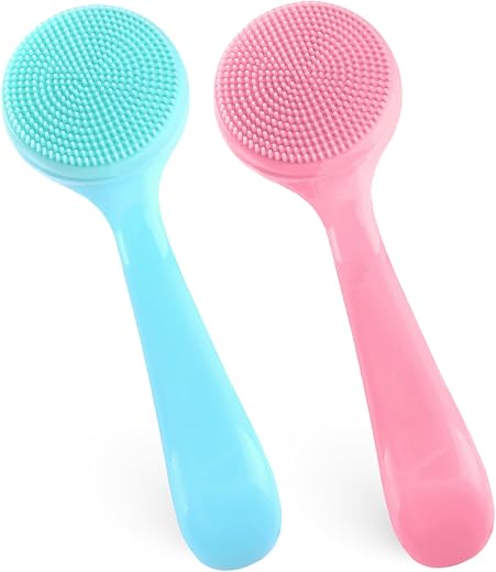 Two-Pack Manual Silicone Face Scrub Brushes