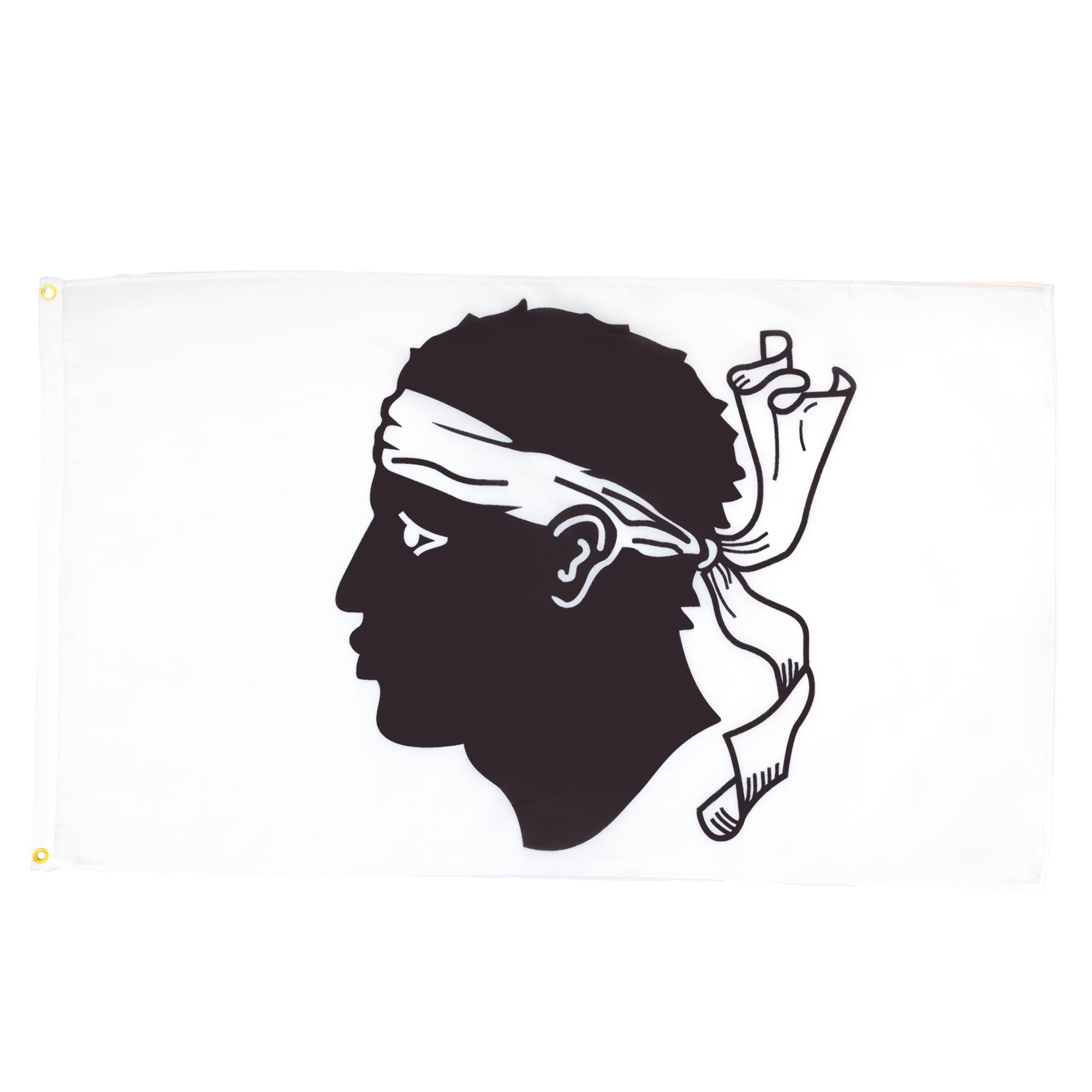 AZ FLAG - Corsica Flag - Large 5x8 Ft - 100D Polyester French Region Of Corse Big Banner with Two Metal Grommets - Fade Resistant - Vivid Colors - 5' x 8' Feet - 250x150 Cm