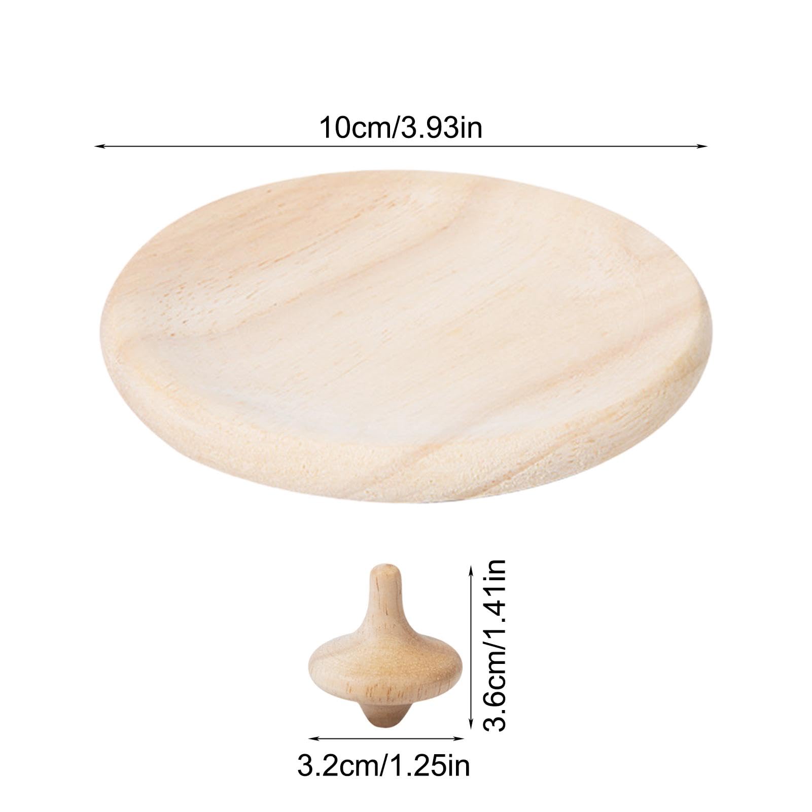 Giroscopio In Legno Per Adulti E Bambini | Trottola Rotante Con Base | Gioco Anti-Stress - Foto 3