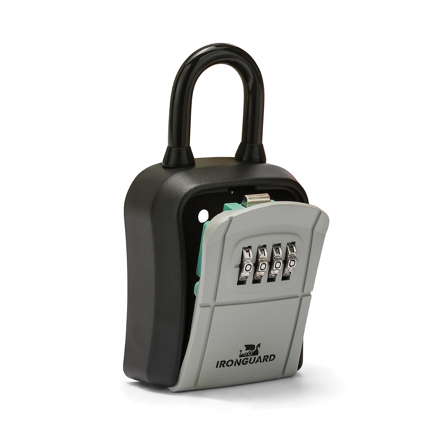 Velamp IRONGUARD IG012 - Cassetta di sicurezza per chiavi - Con lucchetto – Contenitore standard - Resistente alle intemperie - Combinazione a 4 cifre - Ideale per chiavi ingresso casa, garage e B&B