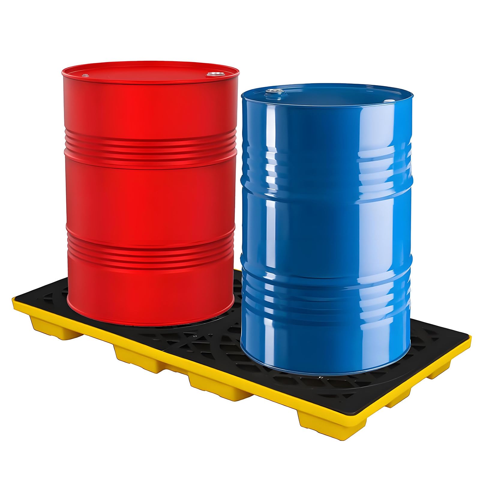 JKJZSALJ Low Profile Spill Containment Tray, Stackable Plastic Pallet With Drain For Garage, Kitchen, Basement & Industrial Use - 130X68X15Cm, Durable Anti-Spill Solution For Safe,33.5 * 33.5 * 5.5cm