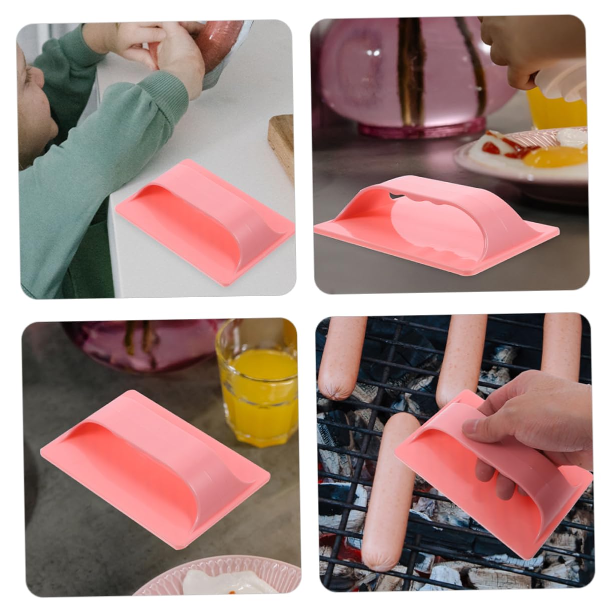 HEMOTON 5 Ensembles Outil De Coupe De Hot-Dog Saucisse Outil pour Trancher Les Hot-Dogs Ustensile De Cuisine Gadget De Cuisine Coupe-Hot-Dogs Outil De Trancheuse De Hot-Dogs 2 Pièces * 5