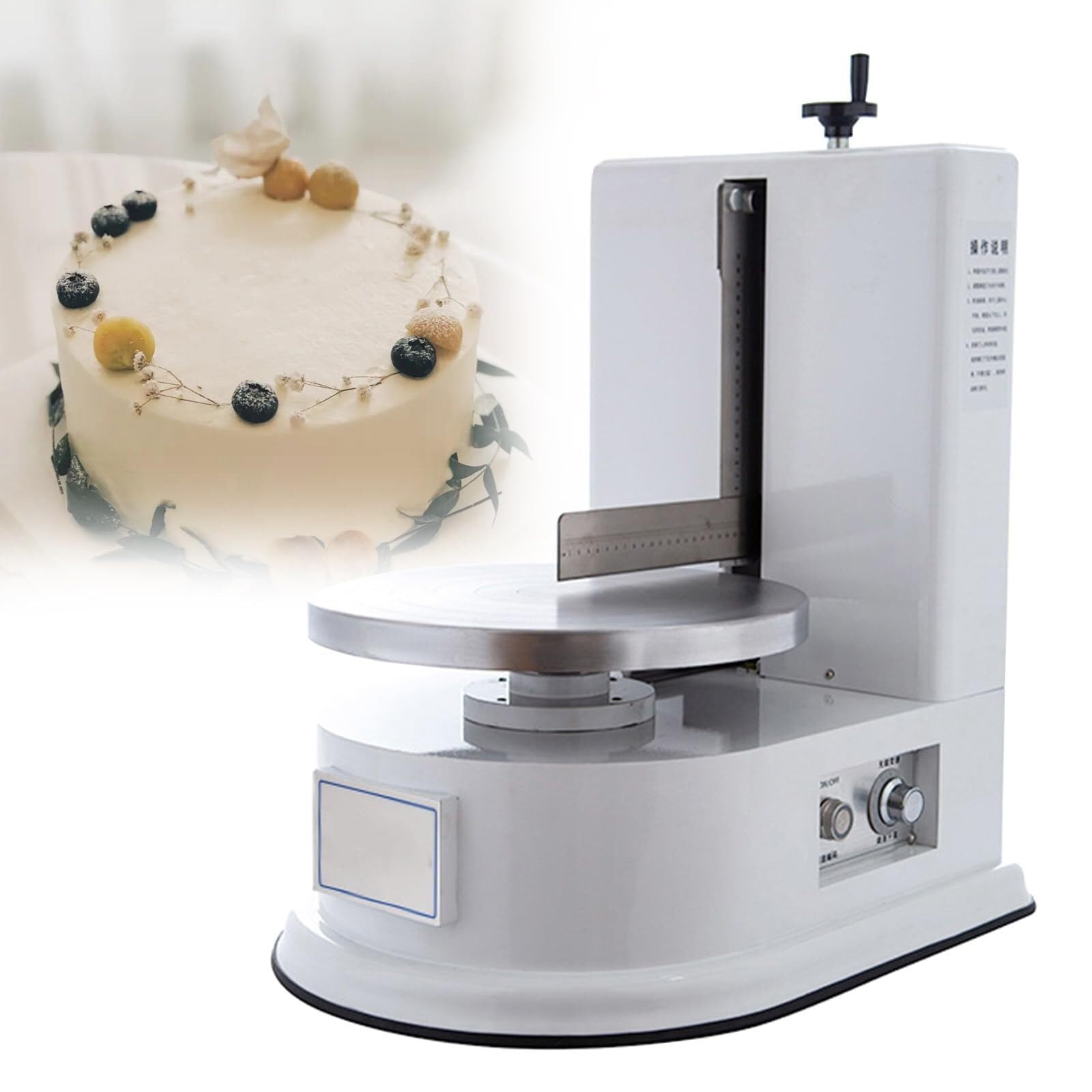 Máquina Automática For Decorar Pasteles Con Crema Suave Y Raspador , Máquina Eléctrica For Esparcir Crema For Pasteles De Cumpleaños, Equipo De Panadería, For Hacer Pasteles De 4 A 12 Pulgadas, Rosa(W
