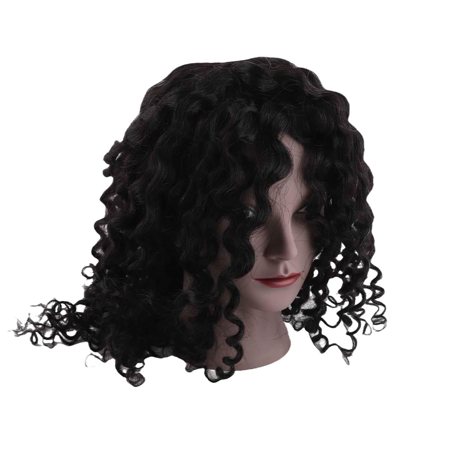 Echthaar-Trainingskopf, Lockenhaar-Mannequin-Kopf für Styling-Übungen für Anfänger, Friseure und Kosmetikstudenten