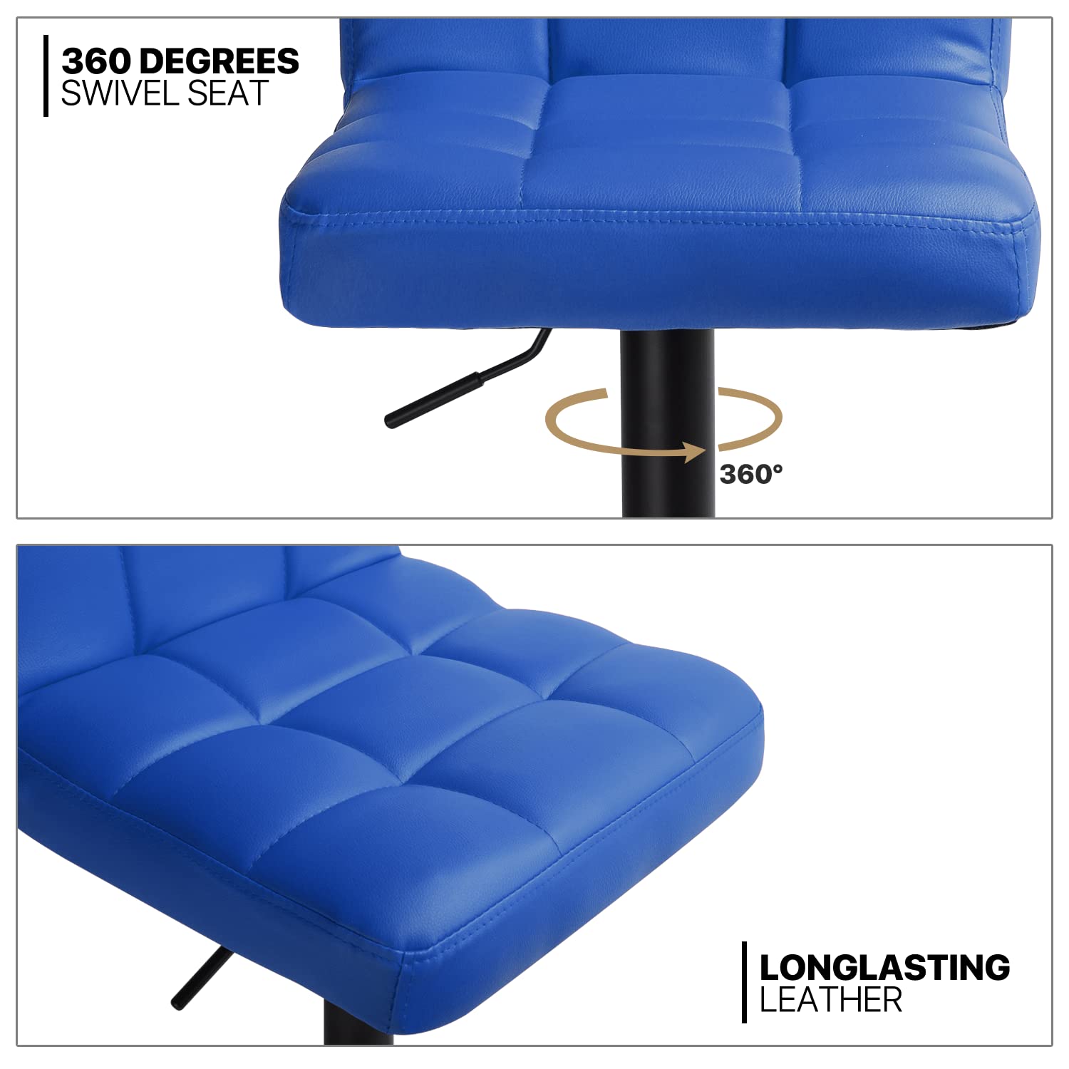 Amazon｜MoNiBloom 調節可能 バースツール PUレザー 回転カウンター高