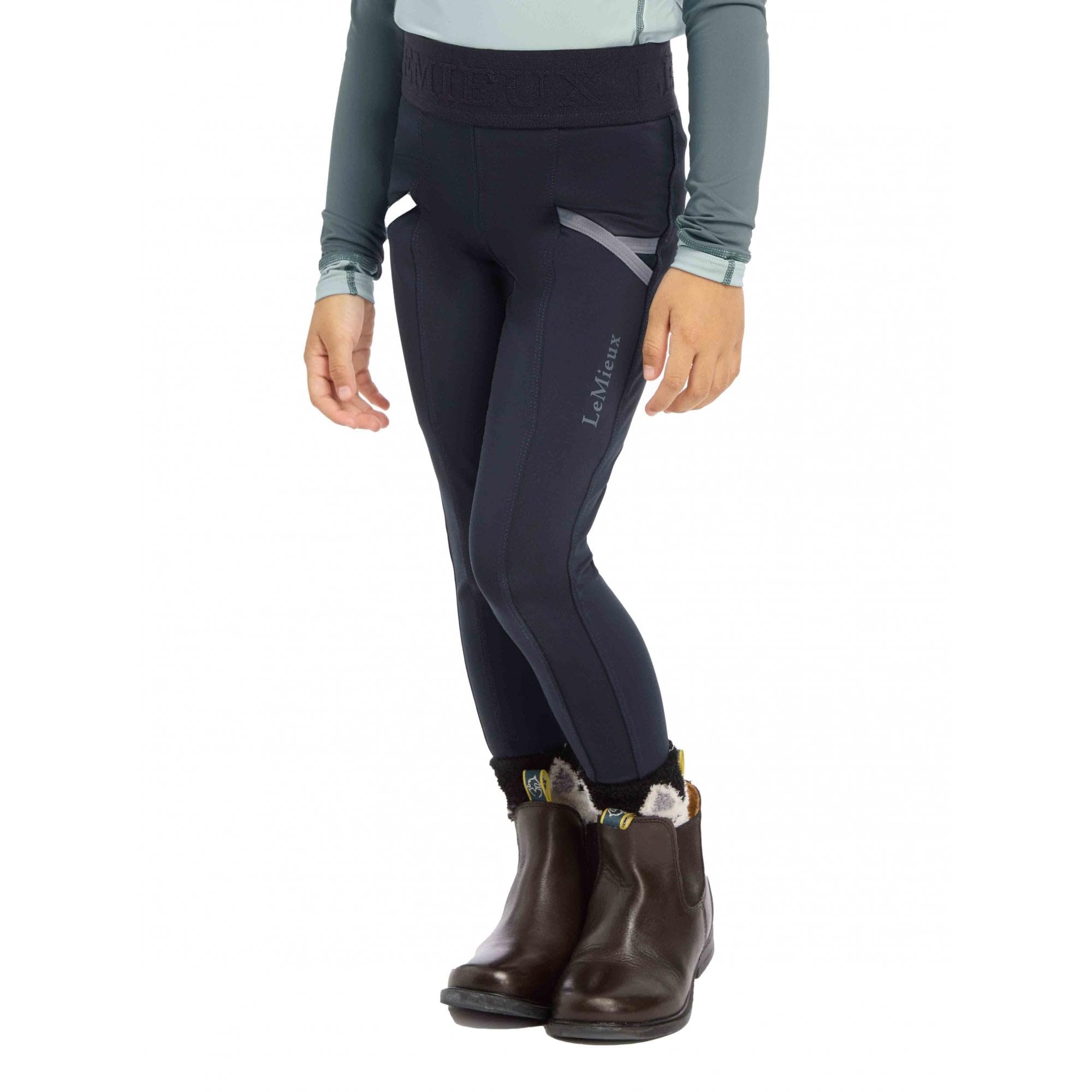 Lemieux Navy Mini Childrens Pull Ons Breeches - Blue - 9-10 Years