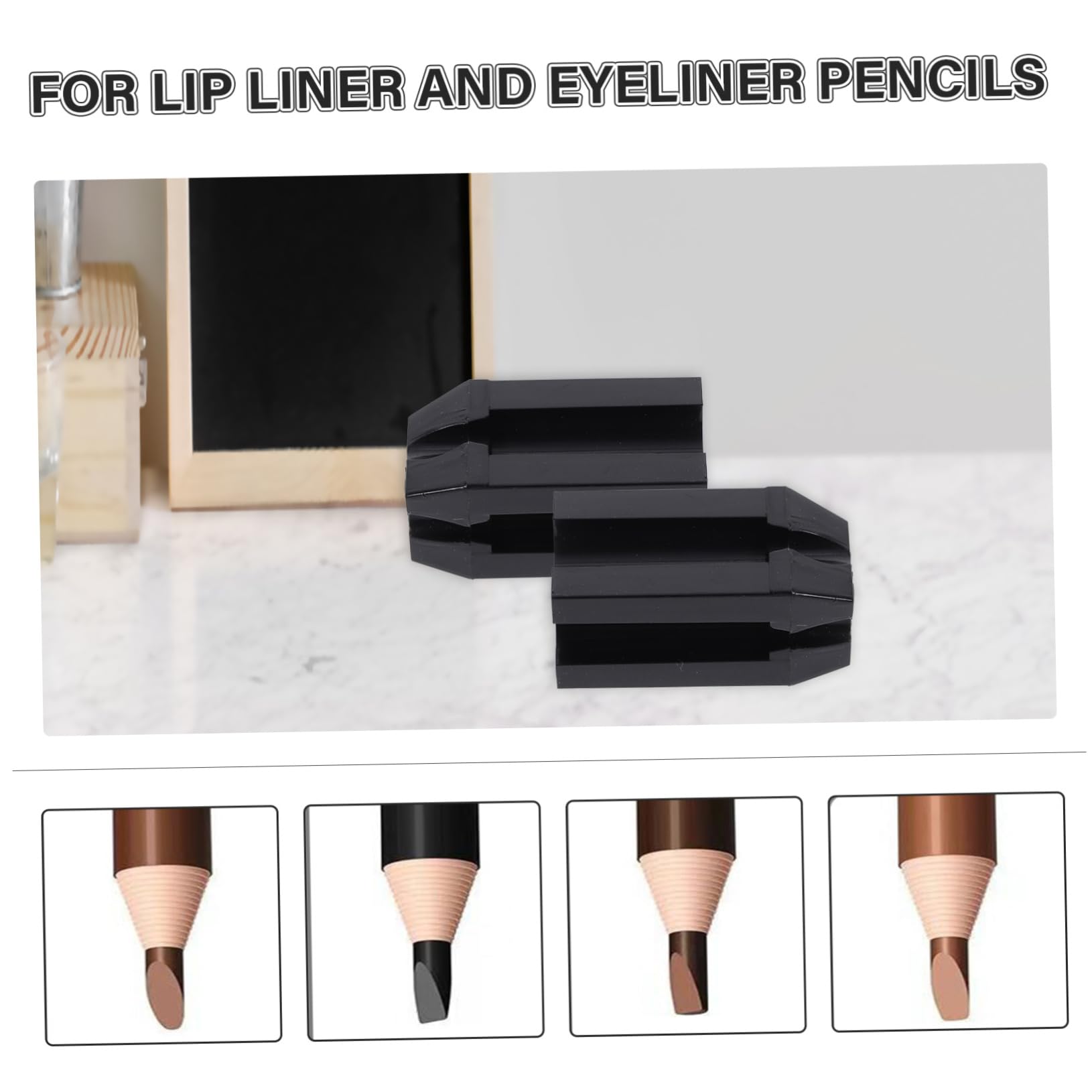 FRCOLOR 4sets -1 Makeup Sharpener Eyeliner Lipstick Sharpener Dual-Ended Pencil Essential Cosmetics Tool 3pcs*4