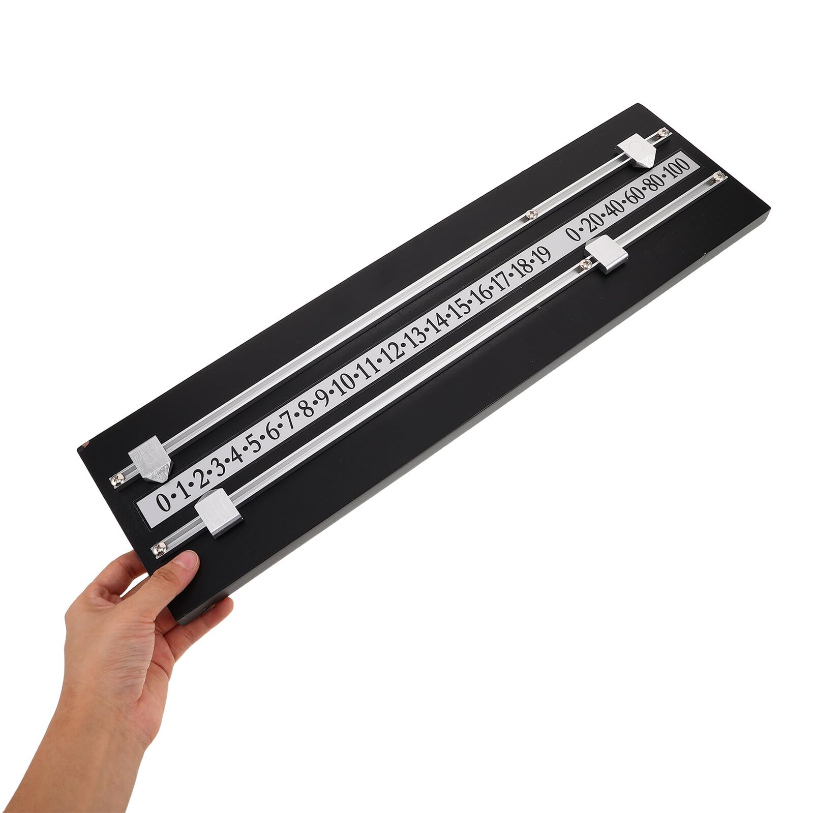 Cabilock Tabellone Segnapunti da Biliardo con Doppia Pista Scorrevole Contapunti da Parete Rettangolare Nero Accessorio per Giochi da Biliardo e Snooker in Sale Giochi e Tornei