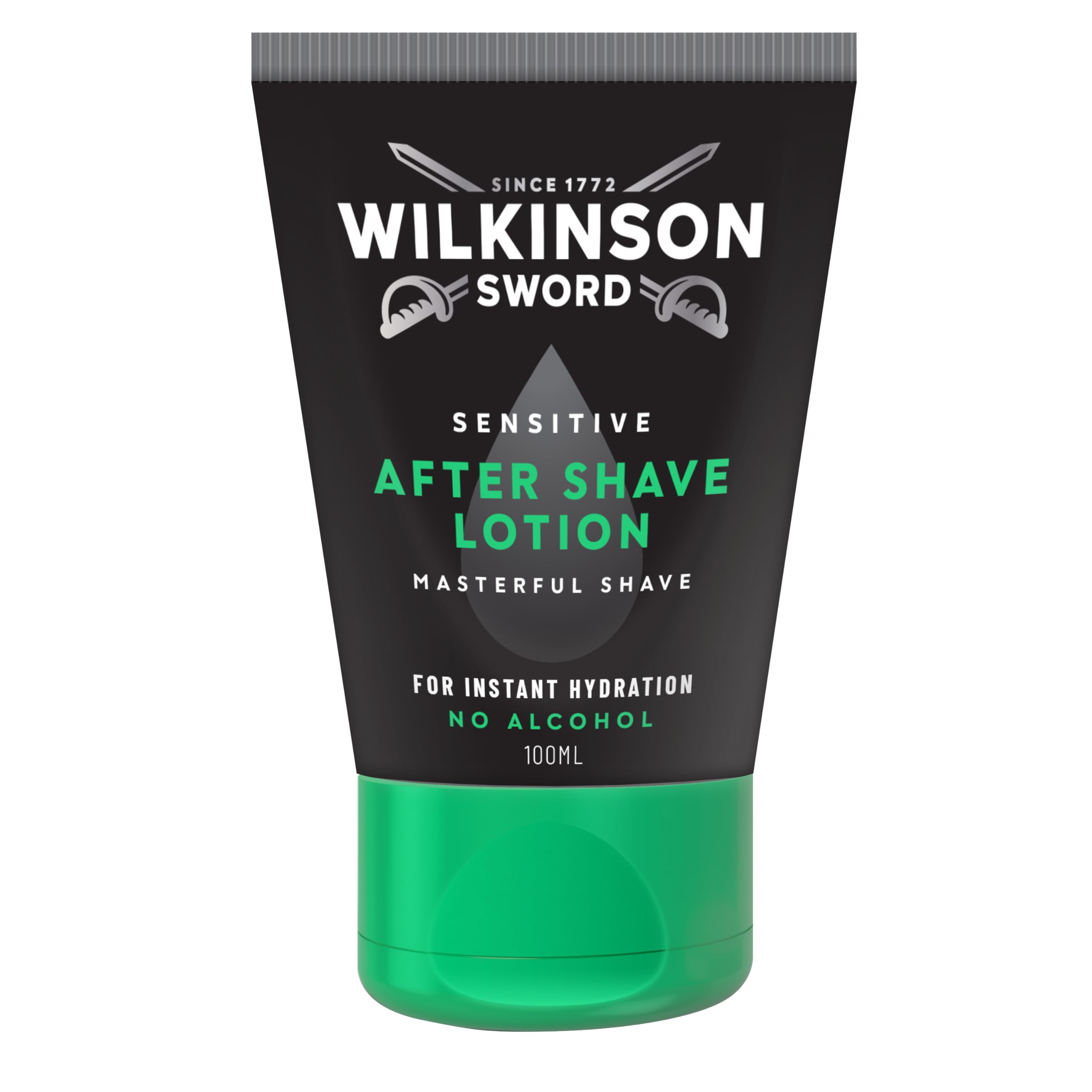 Wilkinson Sword Sensitive Men's Aftershave Lotion, Great Addition to Wash Bags for Men's Grooming, Practical Gifts, Sensitive Skin Lotion for Men, 100ml