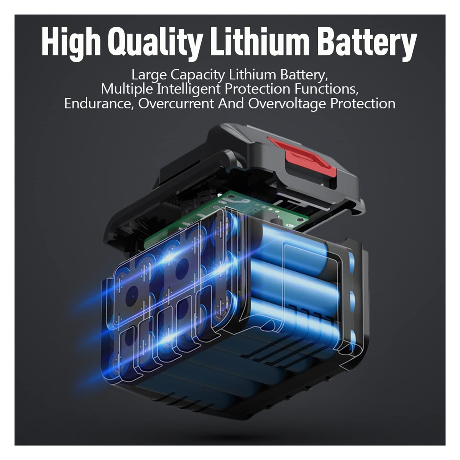 Pistola Ad Acqua Alta Pressione For Auto Elettrica Batteria Al Litio Ricaricabile For Uso Domestico Pulitore For Rondella A Spruzzo Wireless Lavatrice,Resistente alla corrosione(With 24HV Battery)