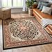 Well Woven Barclay Medallion Kashan Black Traditional Area Rug 5'3" X 7'3"