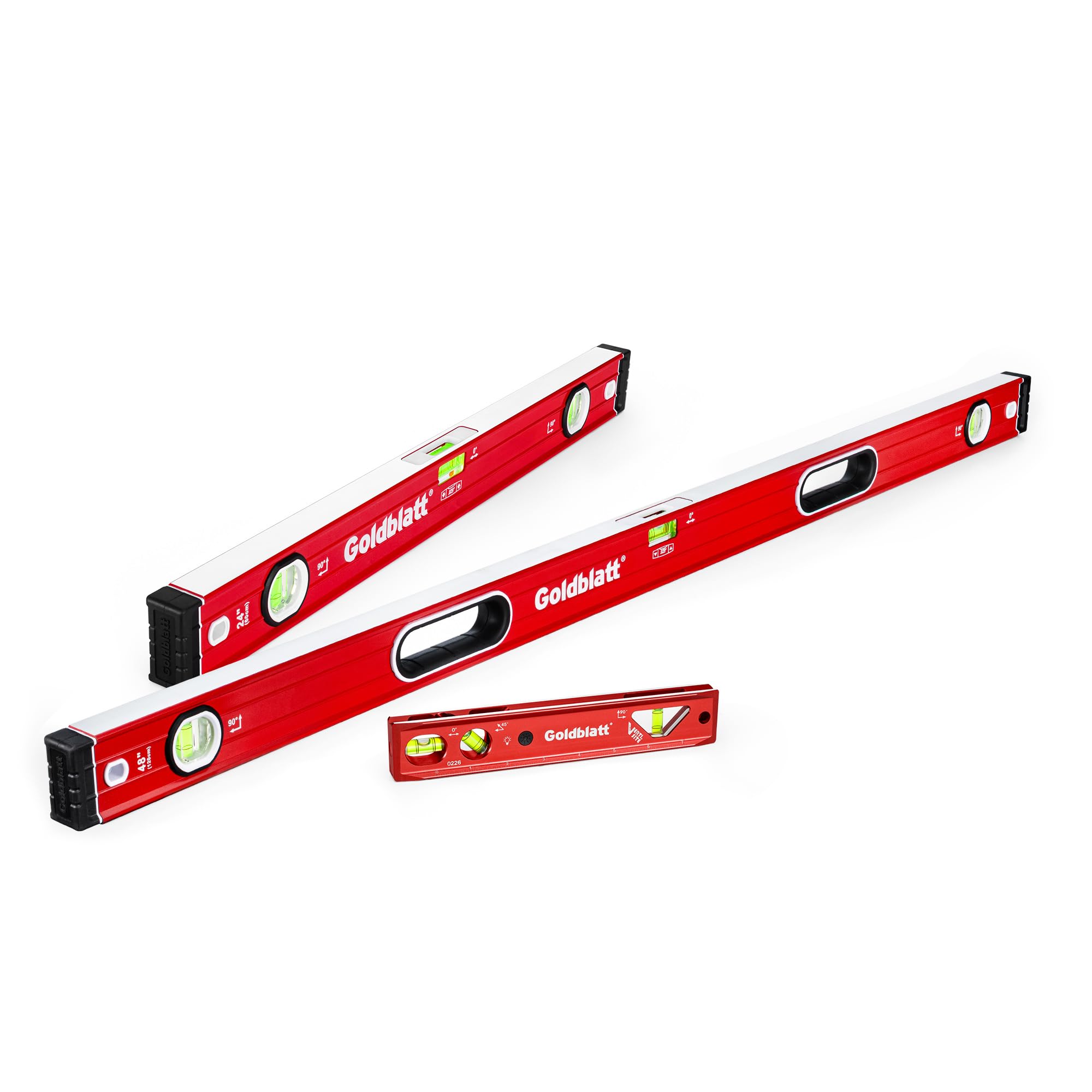 Goldblatt Level Set - 3 Piece Torpedo Level -1