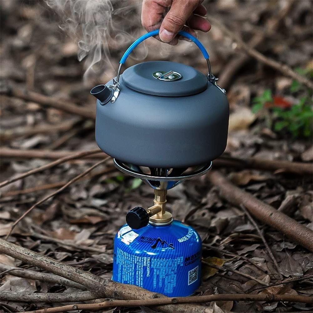 Réchaud de Camping, réchaud à gaz Coupe-Vent, réchaud à gaz extérieur, réchaud à gaz de Camping Portable Coupe-Vent avec Adaptateur convertisseur, allumage piezo, brûleur Monobloc