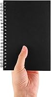 DSTELIN Blank Spiral Notebook 1-Pack Soft Cover Sketchbook, 100 Pages Thick Paper, 7.5x5.1 Inch Black for Sketching Journaling Notes