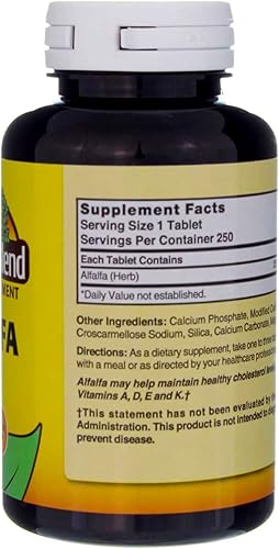 Miniatura 4 de Nature's Blend Alfalfa 250 mg 250 Tabs