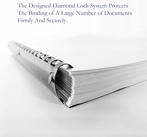 Miniatura 9 de TOTiyea Paquete de 50 peines de plástico de 19 anillos, 2 pulgadas de diámetro, capacidad de 450 hojas, tamaño carta, espinas de encuadernación de