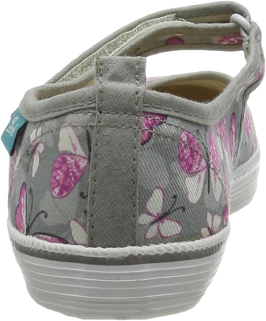 Beck Chaussons Fille Harmonie - Chaussures Légères En Coton Avec Papillons Imprimés Et Velcro