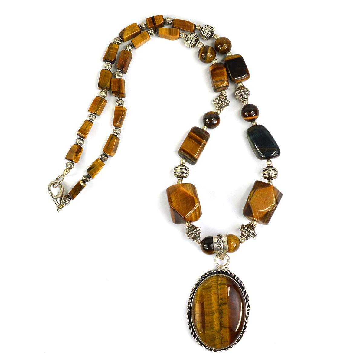 Reiki Crystal Products Natural Crystal Stone Tiger Eye Necklace Mala with Pendant for women (B06XPJ7SHQ) Amazon Price History, Amazon Price Tracker