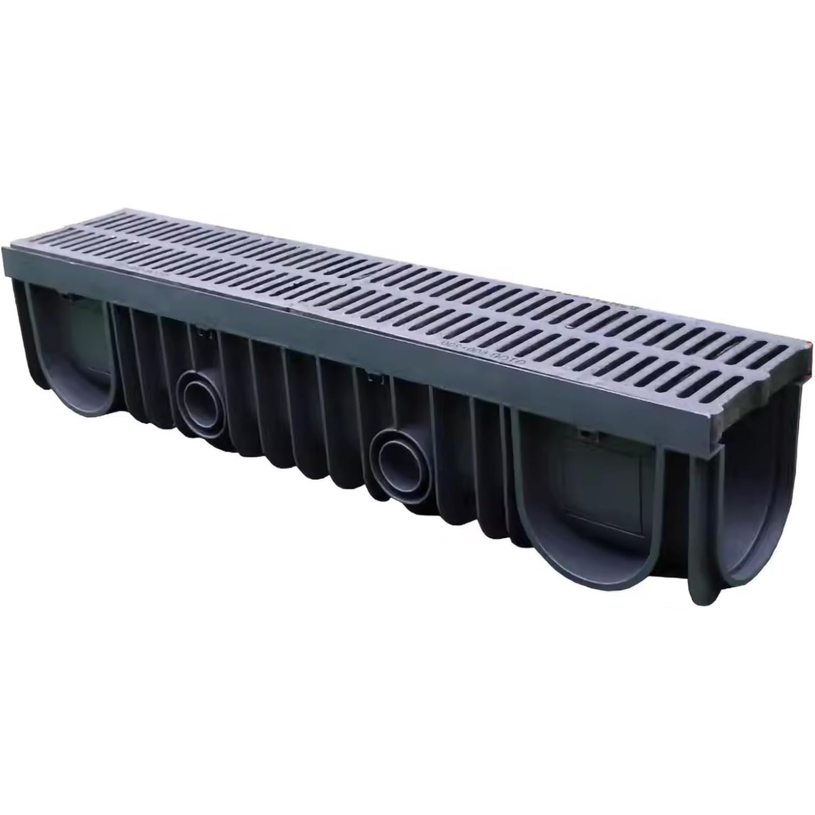 Drain de canal avec grille en plastique noir et tranchée HDPE pour garage