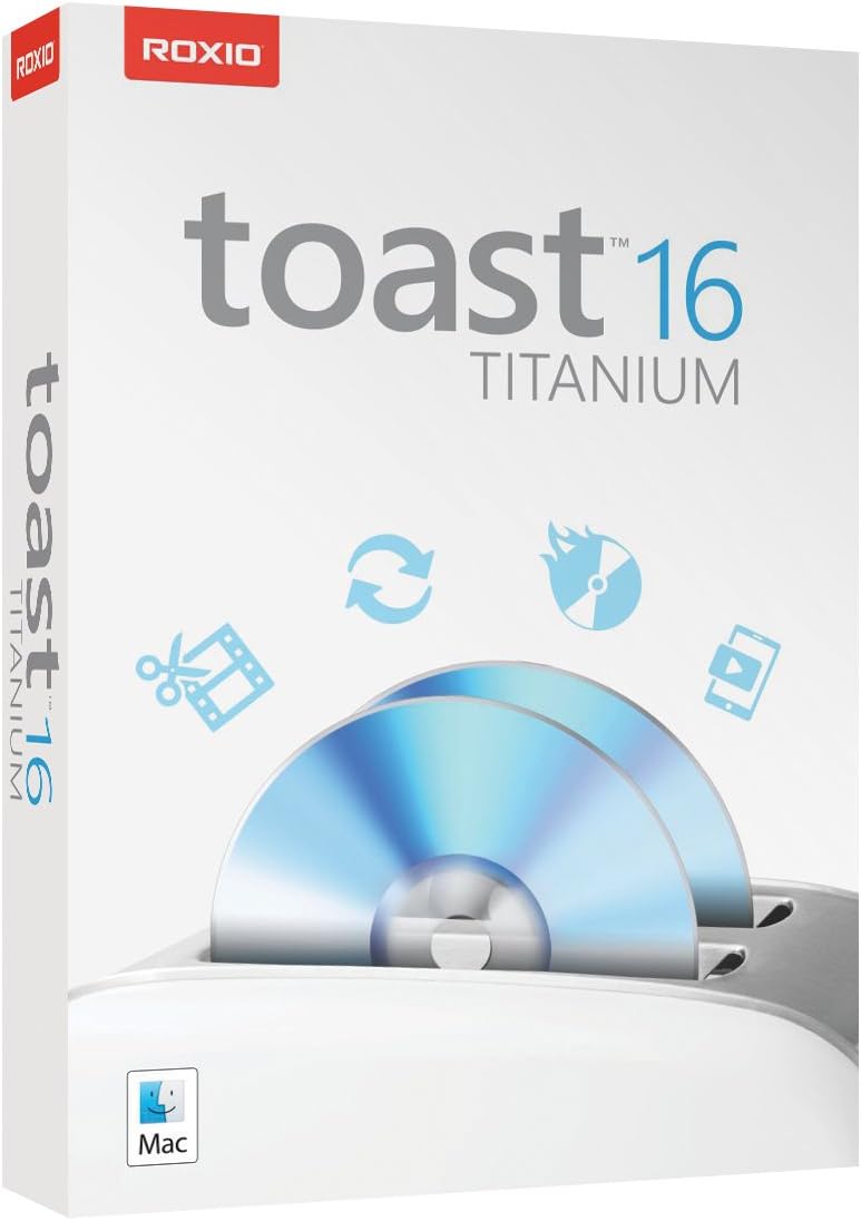 Roxio Toast 16 Titanium Media Capture, Conversion, and CD/DVD Burning Suite for Mac [Old Version]