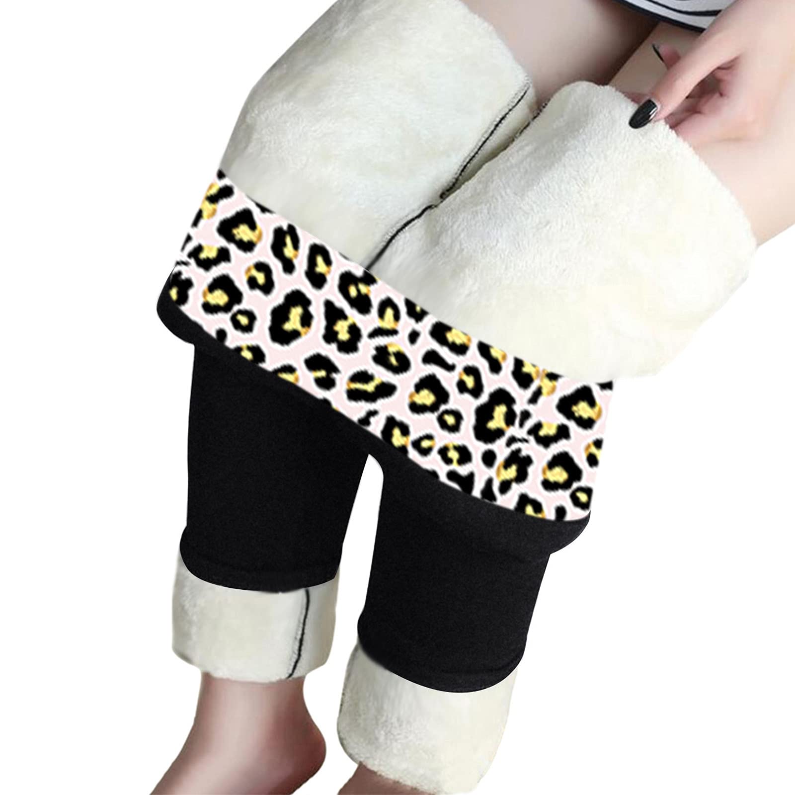 Winter Leggings Damen Fleece Gefüttert Thermostrumpfhose