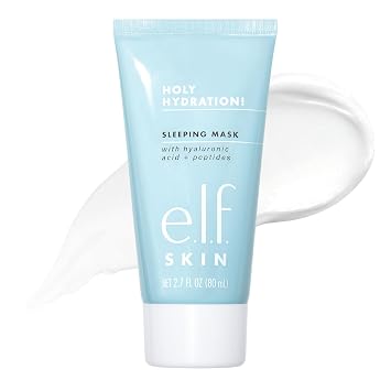 e.l.f. SKIN Holy Hydration! Sleeping Mask, Moisturizing & Plumping Dual-Use Sleep Or Rinse-Off Face Mask, Soothes Skin With A Creamy Formula