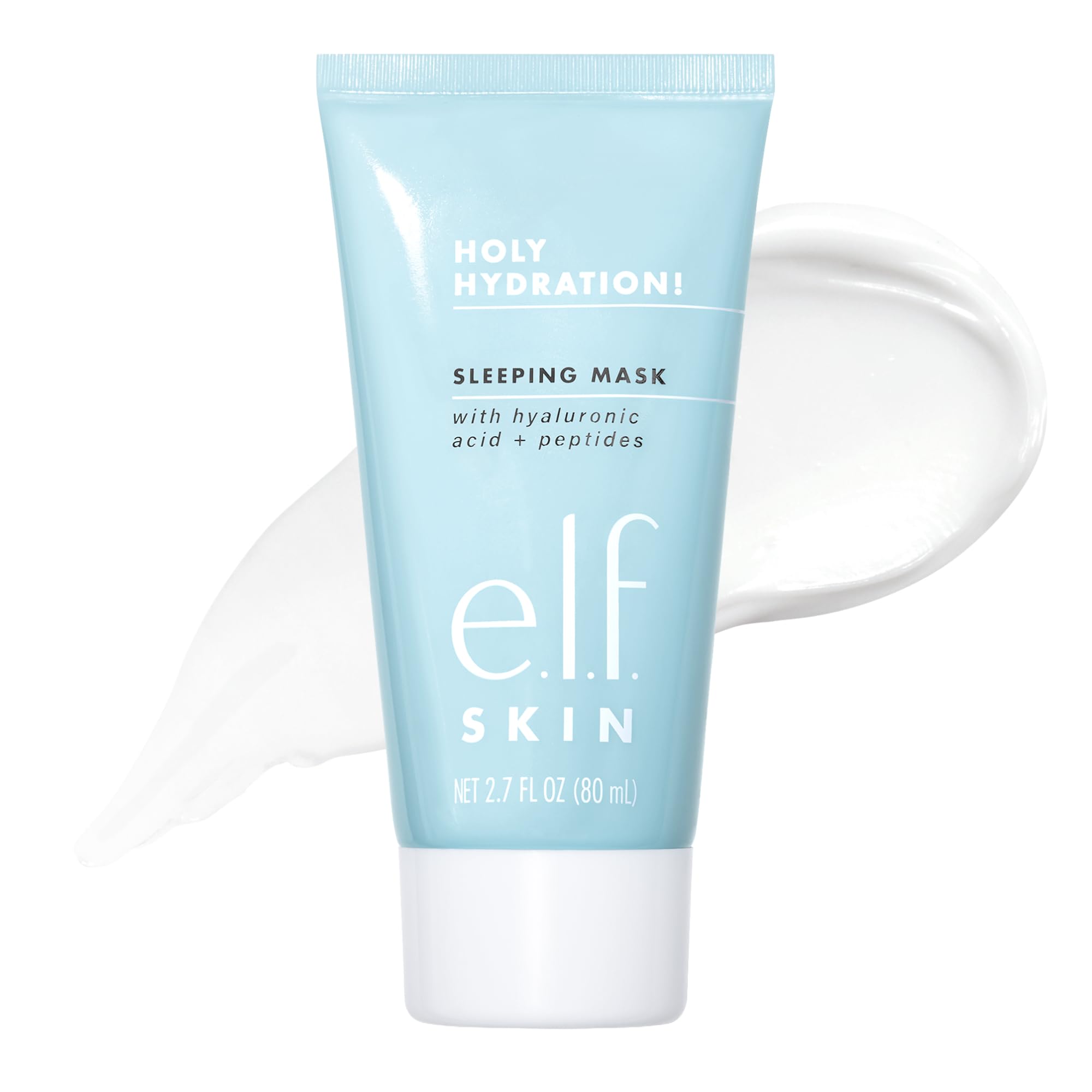 e.​l.​f. SKIN Holy Hydration! Masque de sommeil, ultra hydratant, double usage, régénère et nourrit les peaux sèches, végétalien et sans cruauté envers les animaux, 80 ml