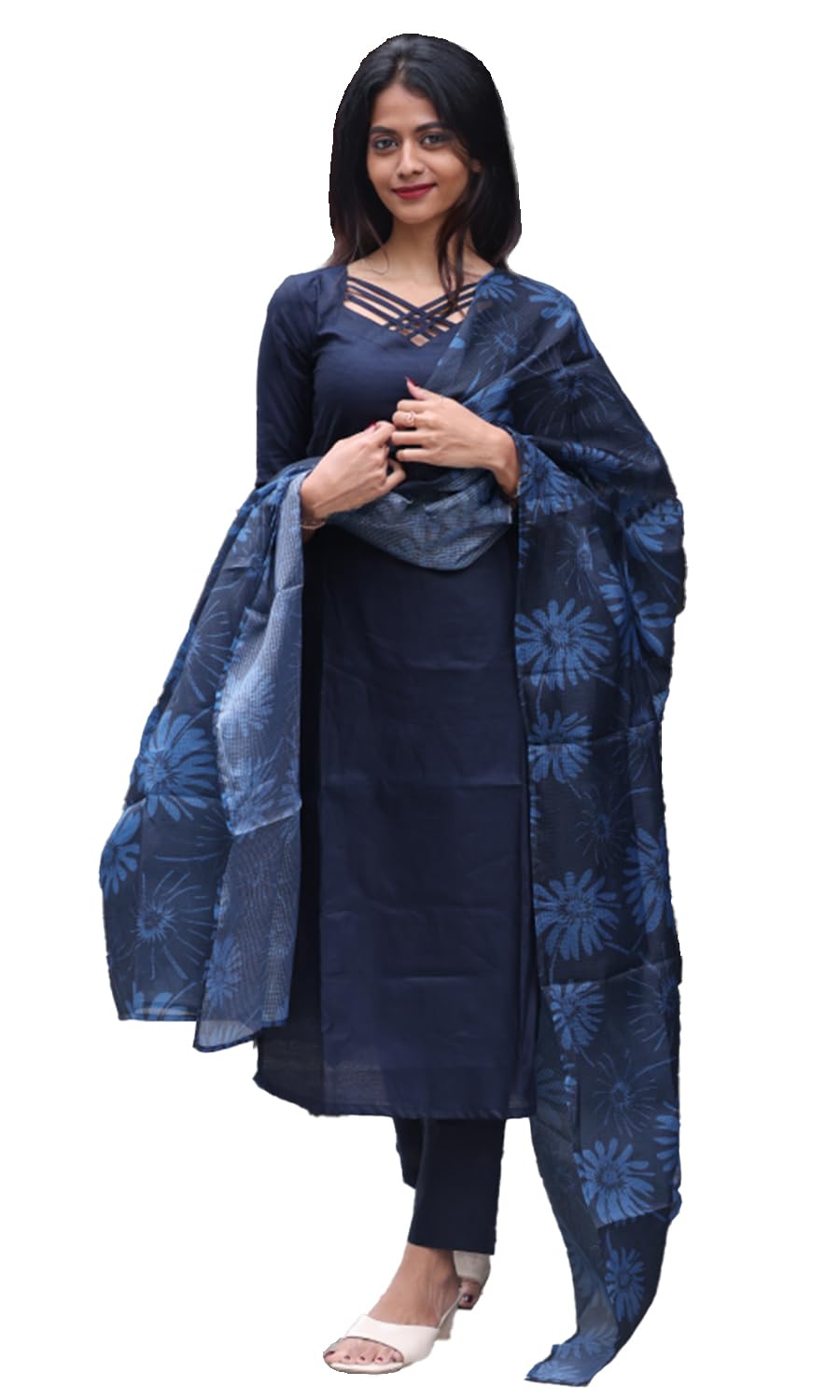sun fashion and lifestyle Women's PV cotton Stitched Printed Aline Long Kurta Sets for Women-picture-24
