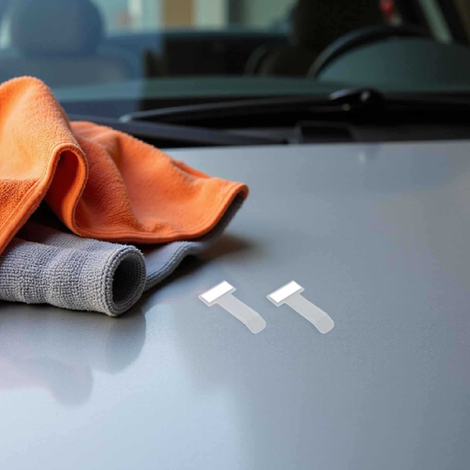 ELAYARD Porta Biglietti di Parcheggio per Parabrezza Auto 80 Pezzi Porta Etichette in Plastica Clip Facile da Fissare Contrassegno Temporaneo Trasparente per Auto e Suv