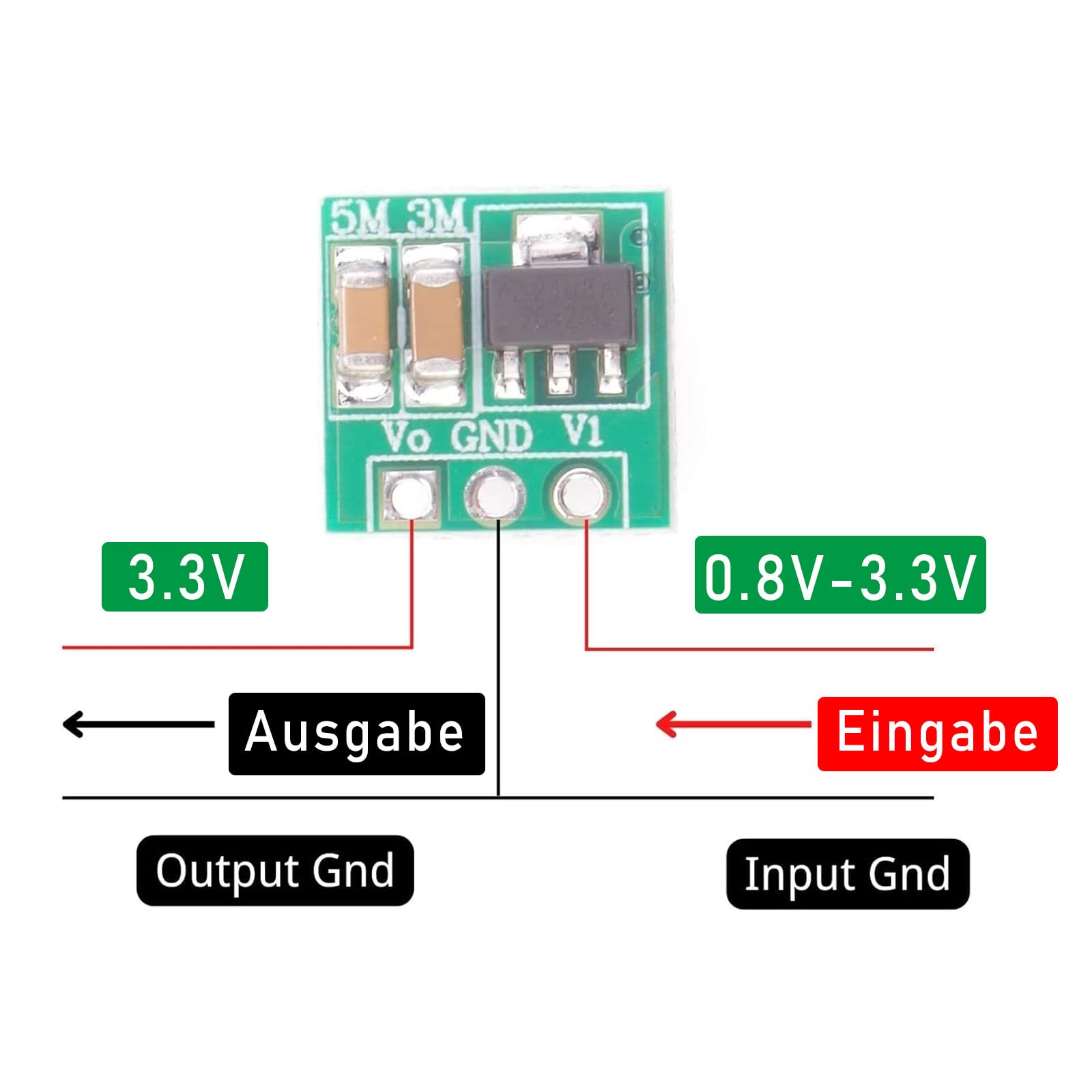 GERUI 12 Stück Mini Spannungswandler 0.8-3.V zu 3.3V Spannungswandler Leistungsmodul 0.9-5V zu 5V DC-DC Boost Leistungsmodul Spannungswandler Platine 1.5V 1.8V 2.5V 3V 3.3V 3.7V 4.2V zu 5V (5, Volt)