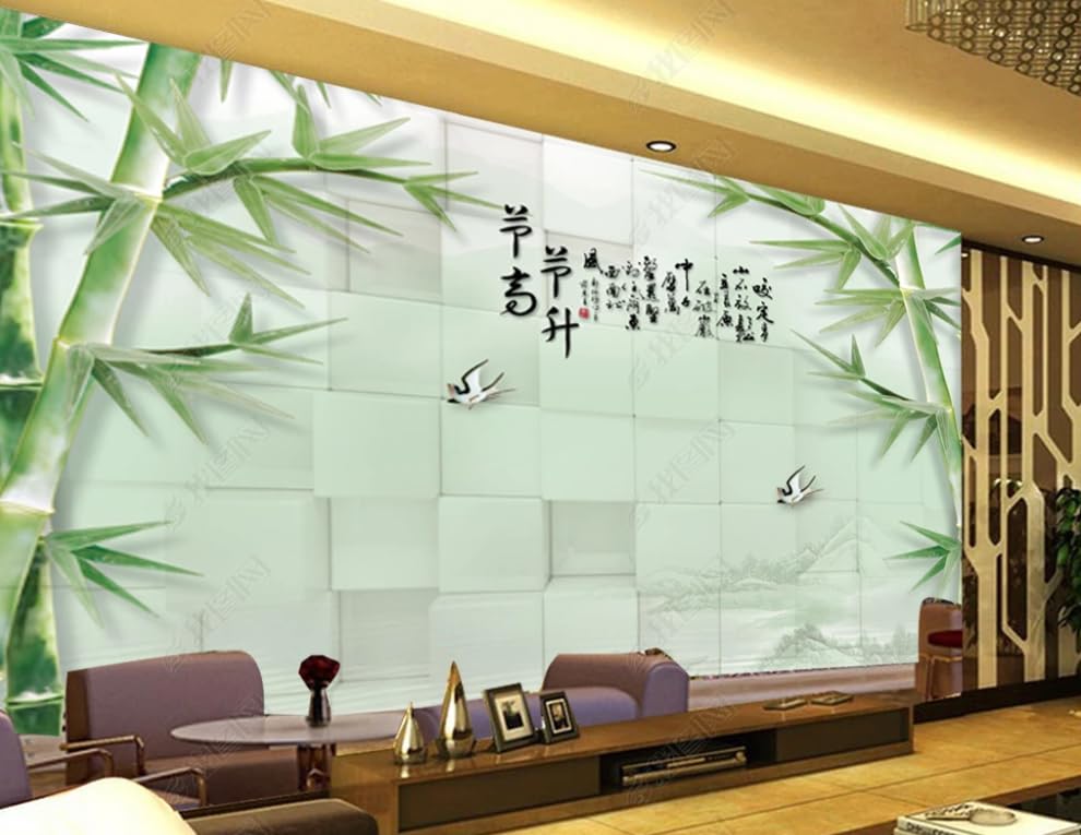 Papier peint intissé jade artistique, décor mural panoramique haut de gamme