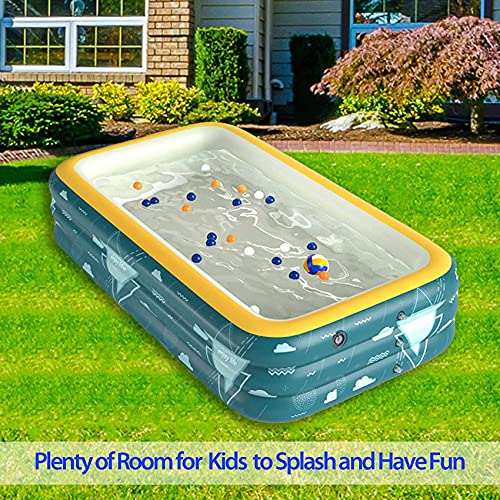 SHWYSHOP Tragbarer Lounge-Pool im Freien Dreischichtiges tragbares PVC-Easy-Set-Schwimmbecken Oberirdische Pools mit… – Bild 7