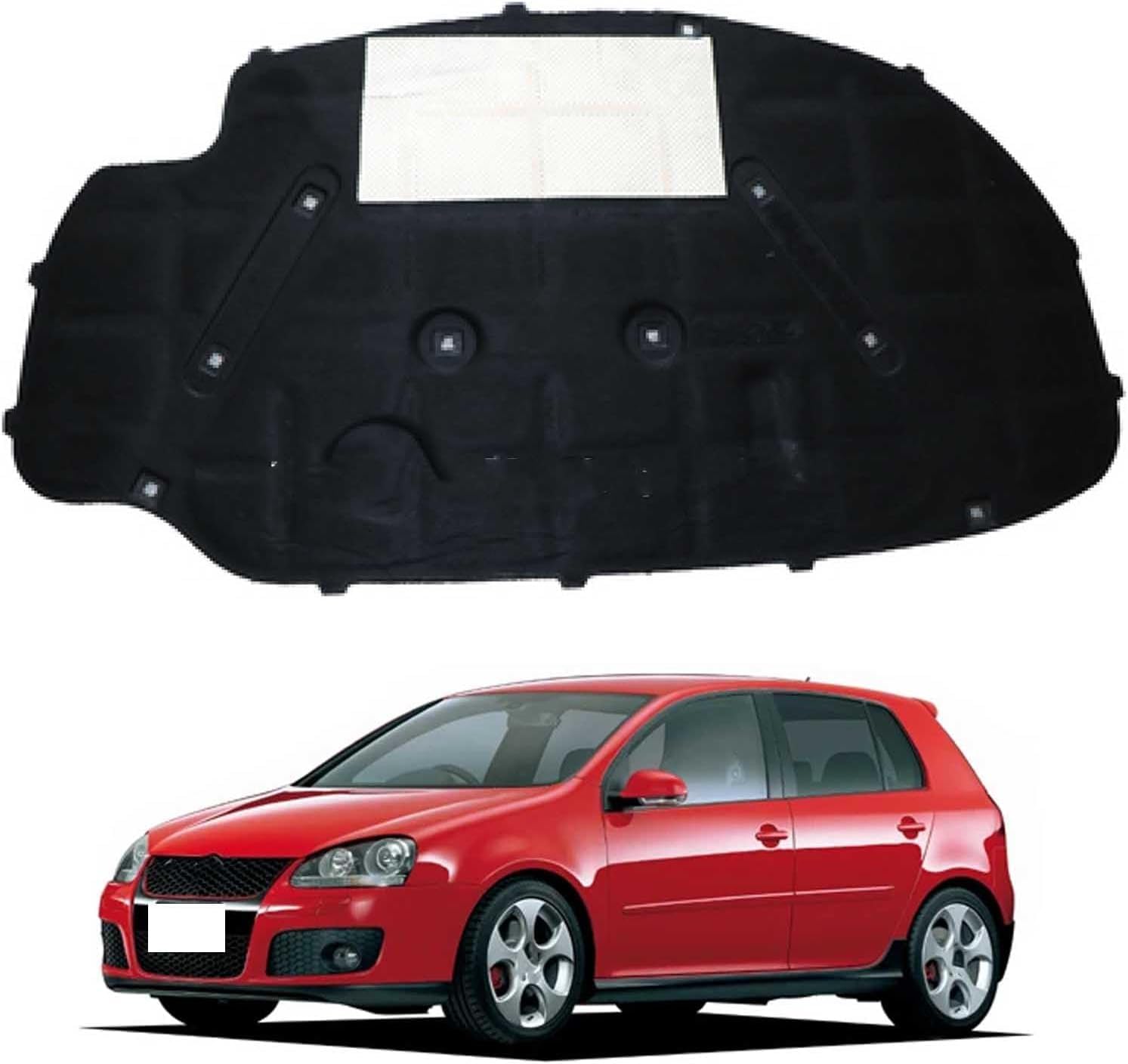 Liufangfc Normal Bonnet Insulation Mat 10Mm For Vw Golf 5 – Fireproof Engine Sound Deadening & Heat Shield Acoustic Liner With Clips