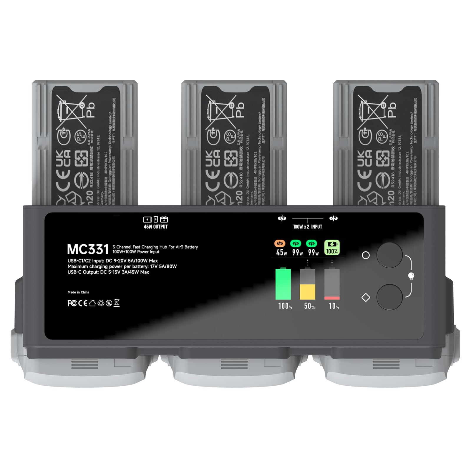 DJI spark バッテリー（3個）➕充電器 セット Amazon.com: 200W DJI Air 3/3S Battery Charger Hub 3-Channel