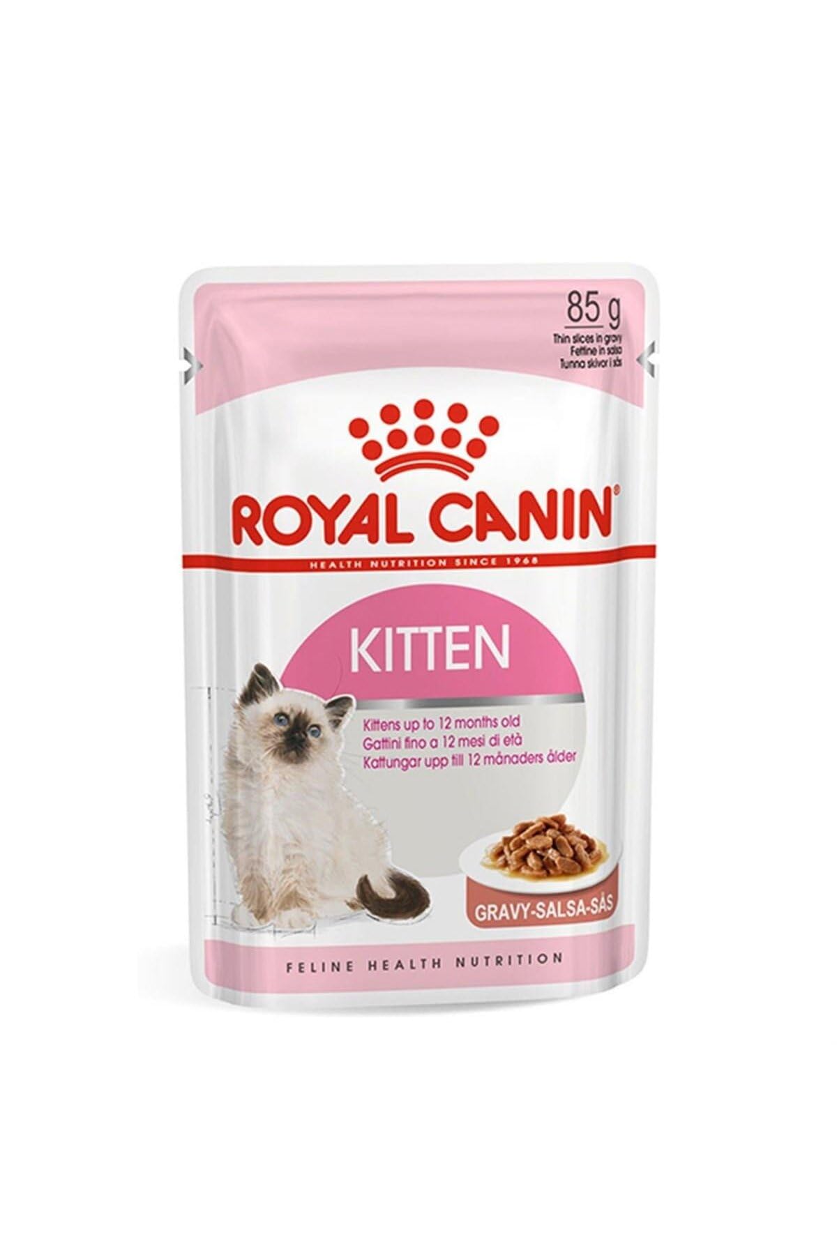 Royal Canin Kitten | Doppelpack | 2 x 12 x 85 g | Nassfutter für Kitten | Feine Stückchen in Soße | Speziell für Katzenwelpen in der zweiten Wachstumsphase bis zum 12. Monat