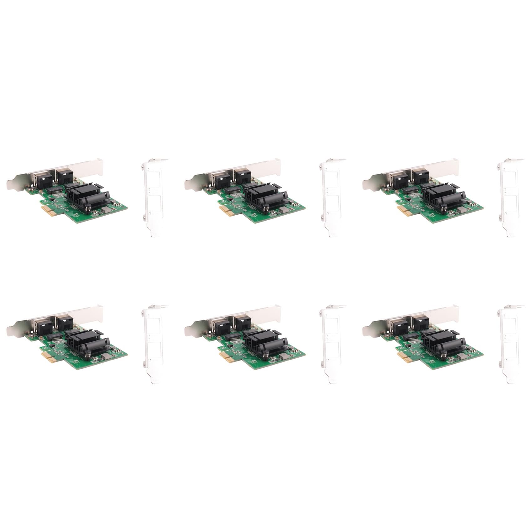 6X Carte Réseau Gigabit PCIe à 2 Ports PCI Express Double Ports 1000M avec Carte Réseau LAN 82571EB pour
