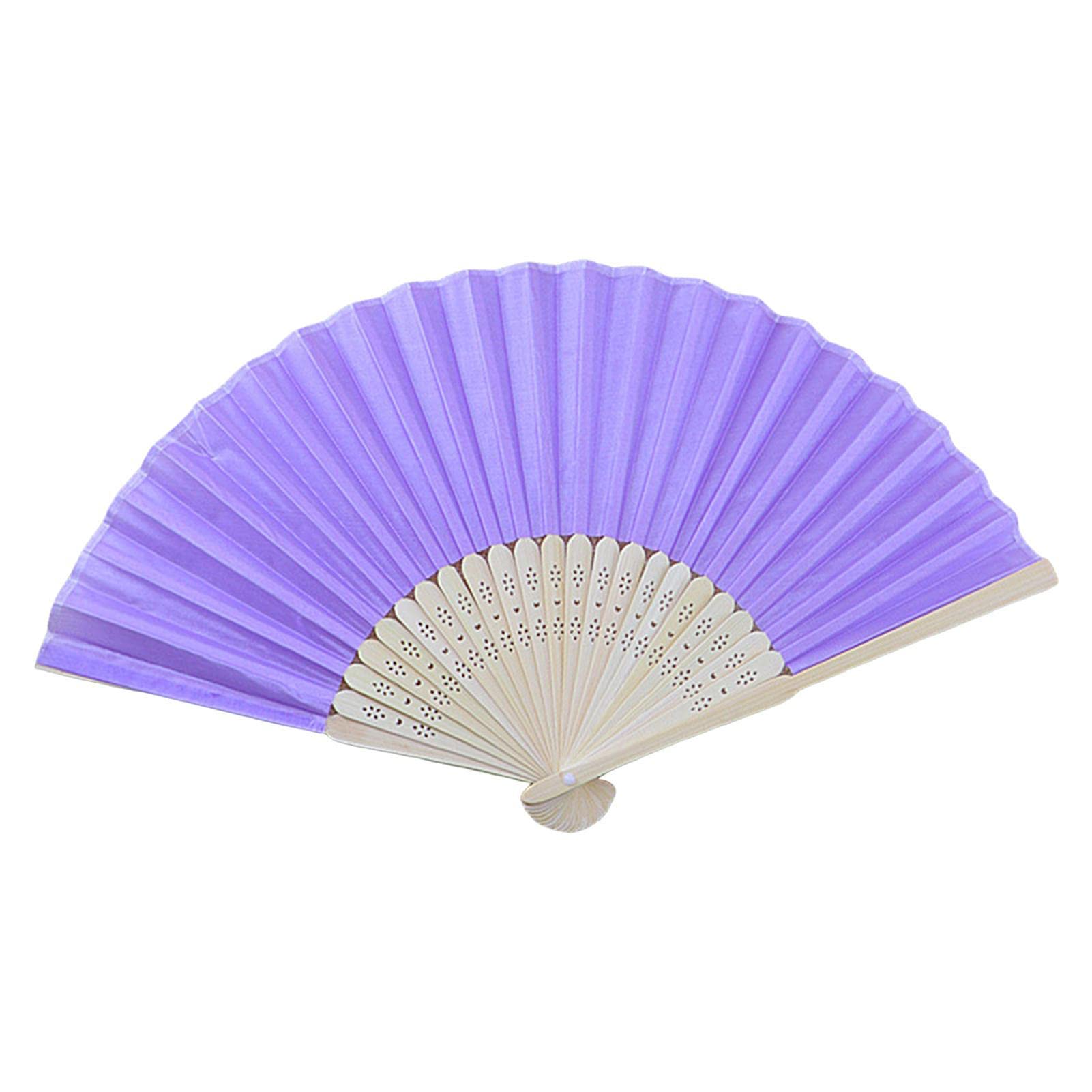 TAYSTE White Silk Hand Fans for Women | Chinese Japanese Vintage Silk Fans | Folded Handheld Fans for Wedding Guests Bridal Shower Dancing Favor Decoration