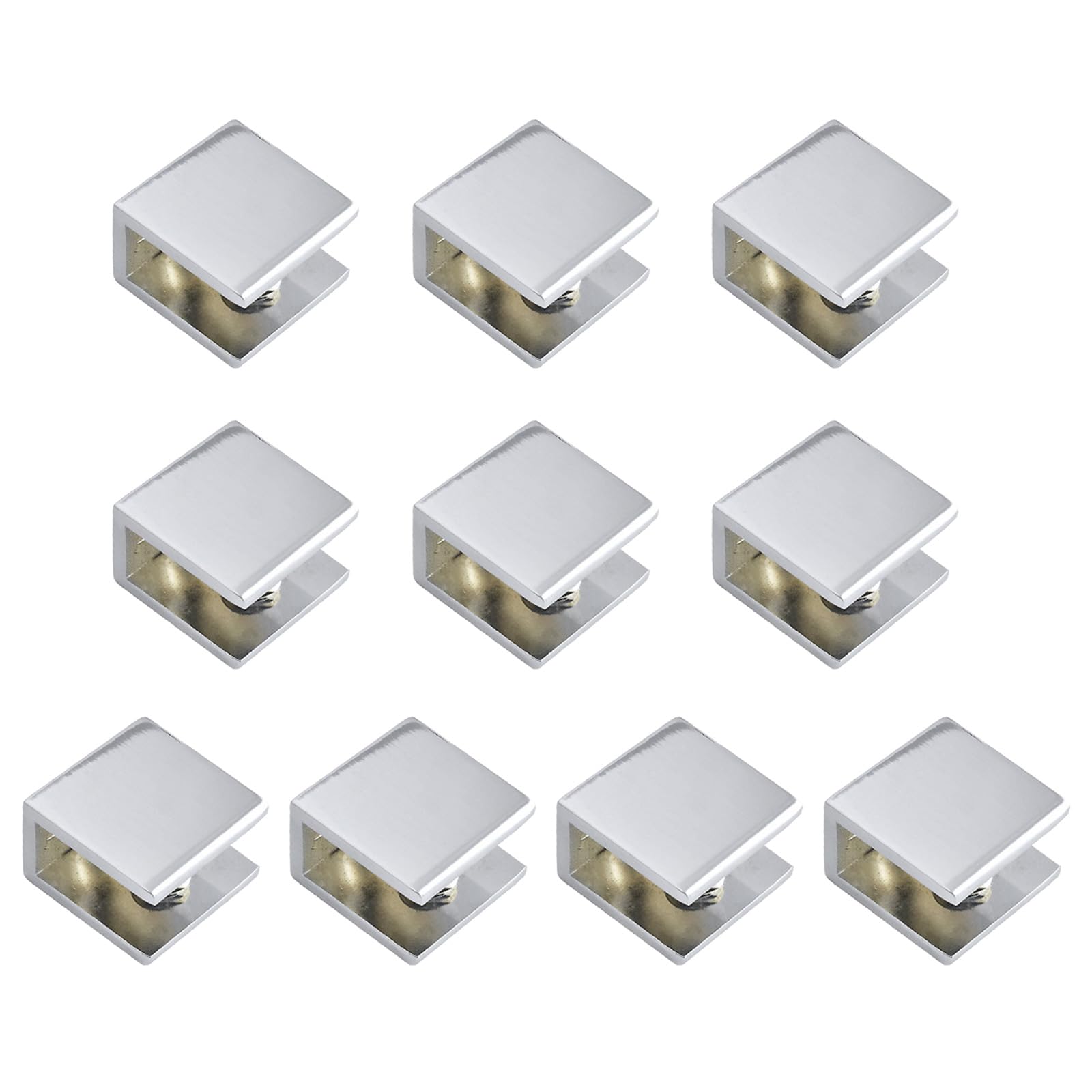 10 PCS Glass Fasteners Metal Support Display Showcase Tool Multifunctional Use in Home or Trade Show Rustproof Clips