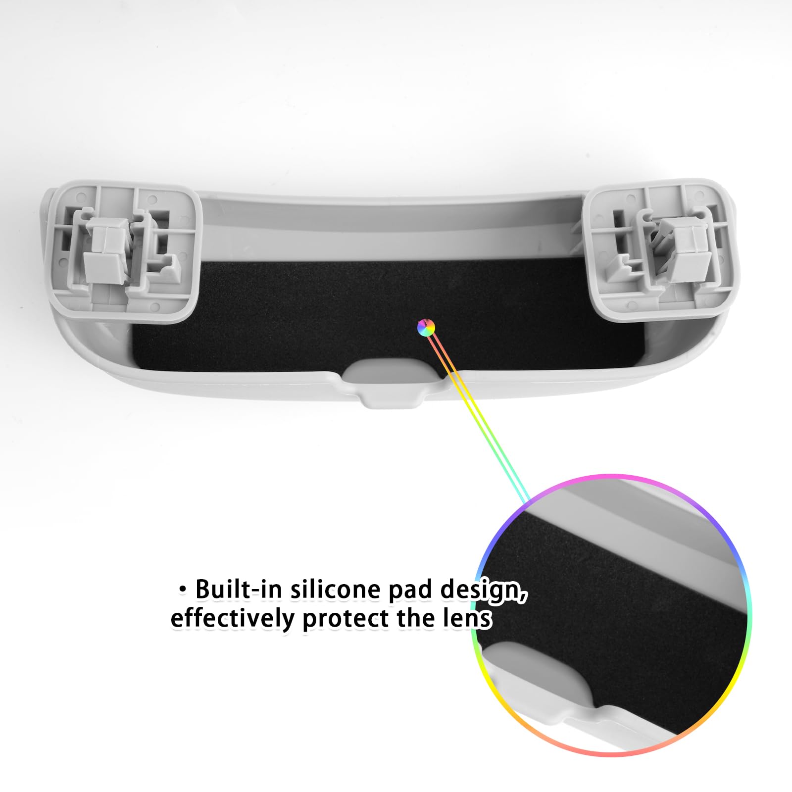 SKTU Auto Brillenetui für Peugeot 208 2008 308 3008 5008 Sonnenbrillenhalter Brillen Aufbewahrungsbox ABS-Material Weiß