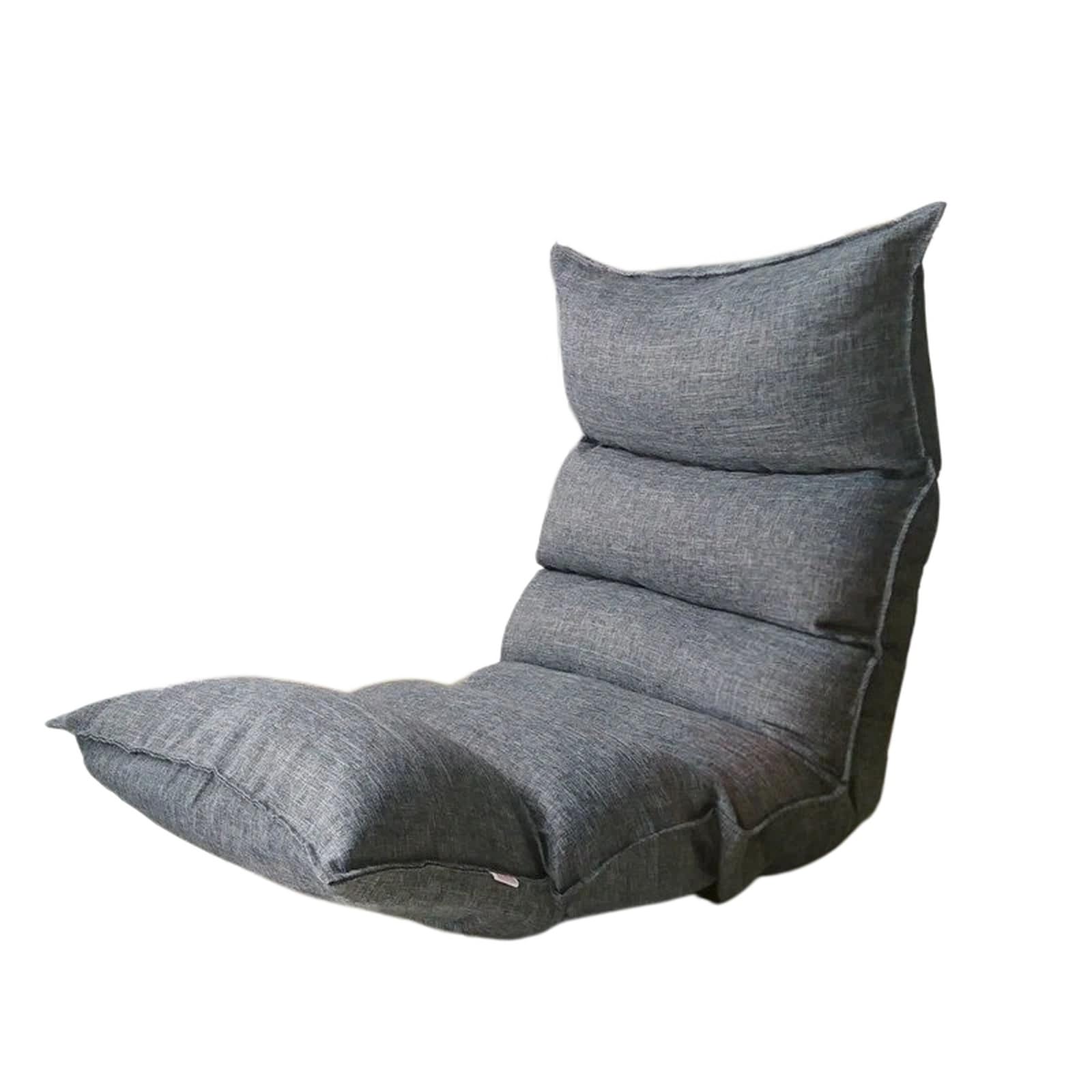 WQQYU6HKF sofa chair Foldable Tatami Recliner Chair for Small Apartment Dorm Bedroom Balcony Nap living room chair(Gris)