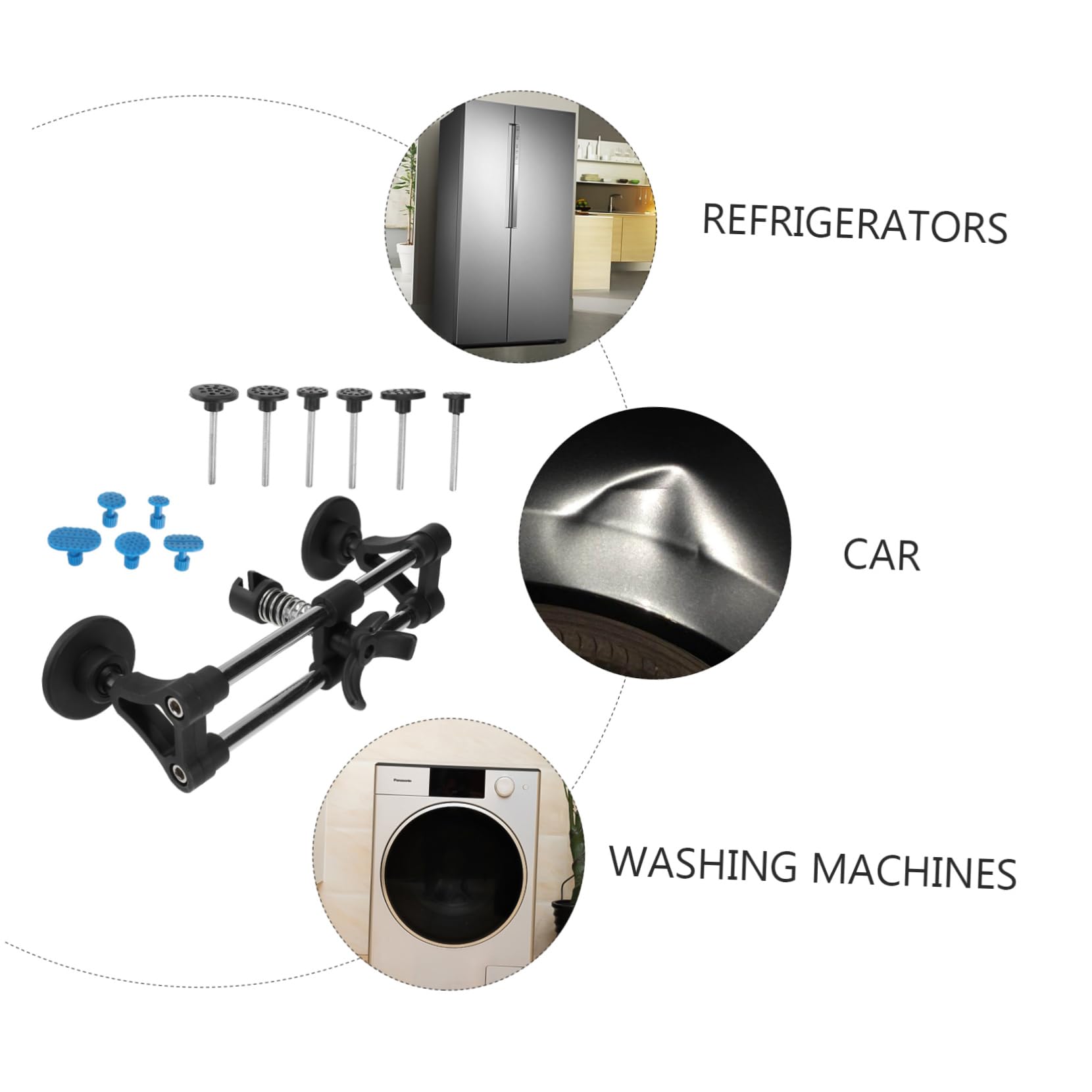 CHILDWEET 5pièces Kit De Stylo Nylon Blanc Pour Débosselage Carrosserie